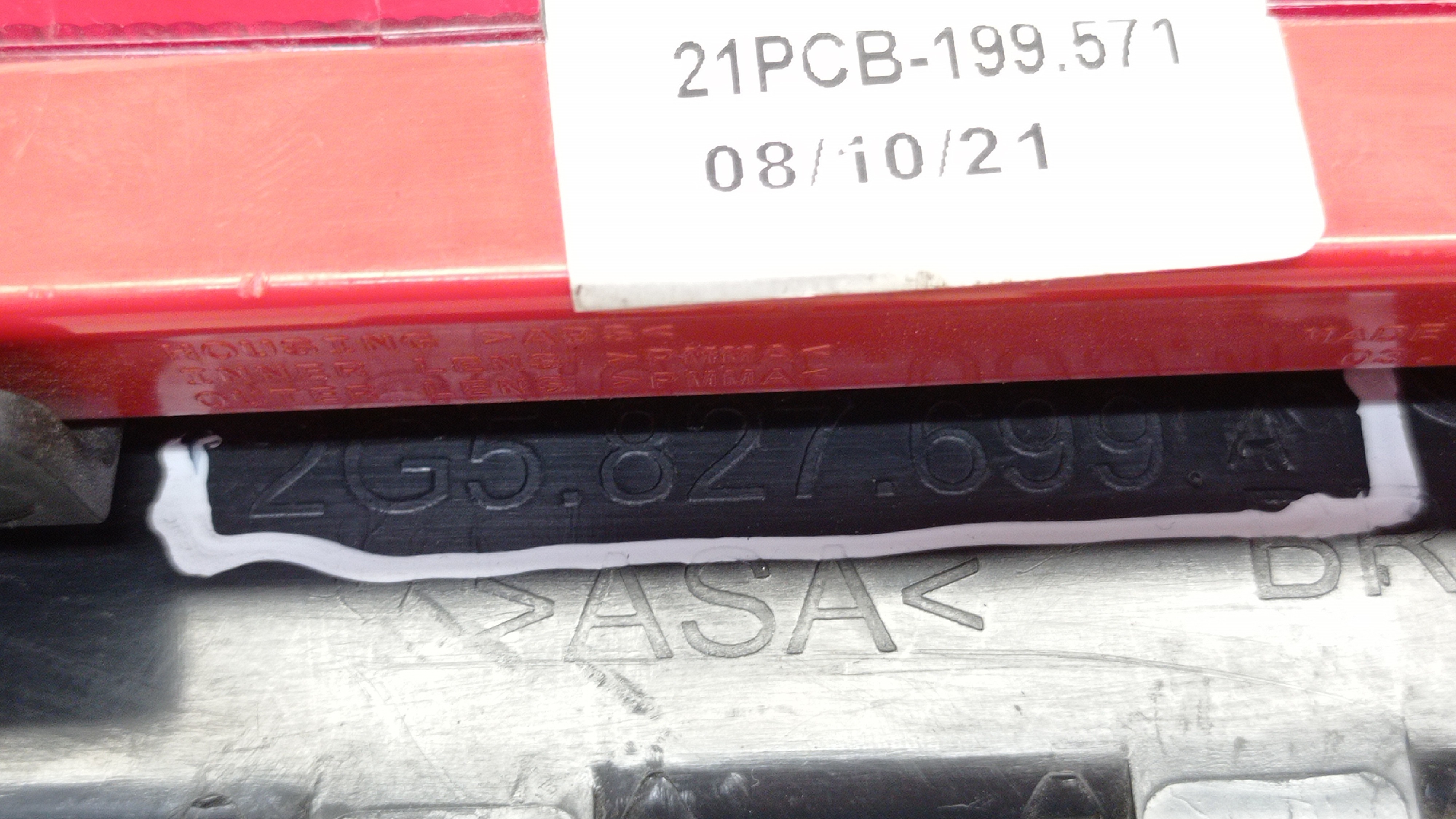 2g5827699a Moldura Inf. Aerofolio Vw Nivus Hl 1.0 Tsi 2021 2