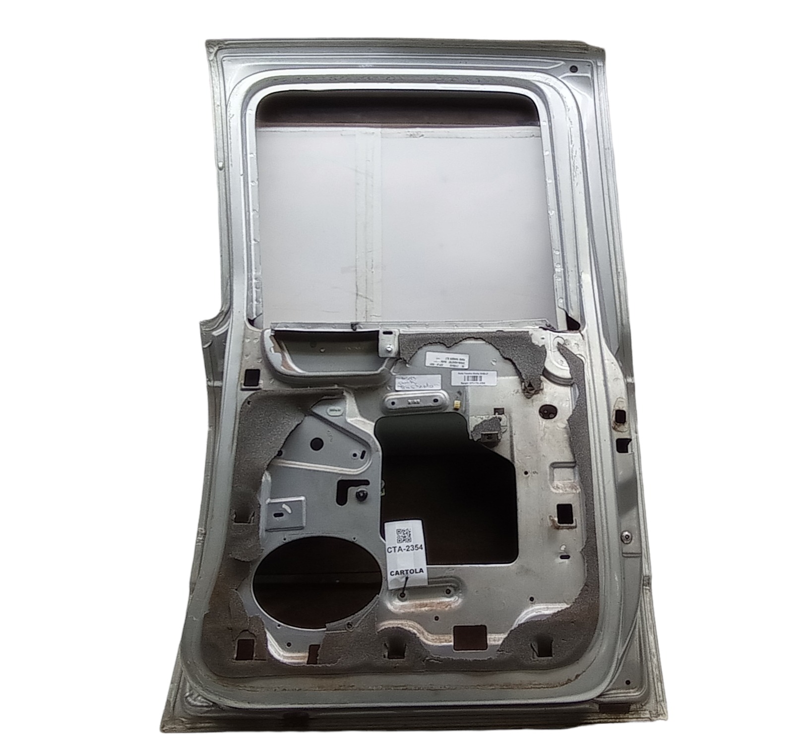 Porta Traseira Direita Ford Ranger 2004 Para Recuperar Traseira Direita Prateado 3