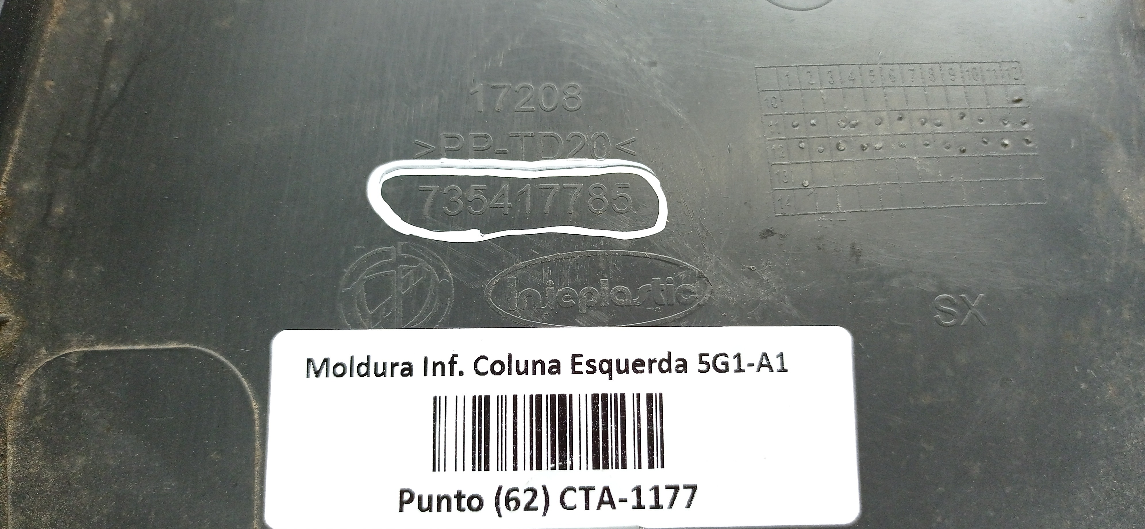 MOLDURA INFERIOR COLUNA LE FIAT PUNTO 2013 4