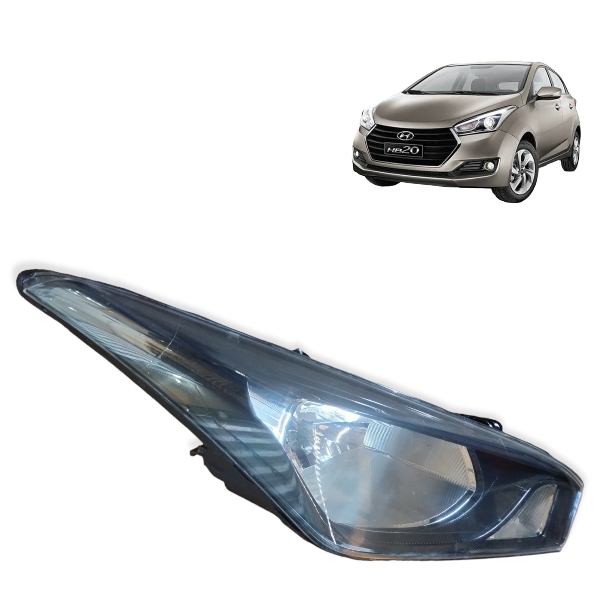 Farol Direito Hyundai Hb20 1.0 3cc Hatch 2016 2017 2019 Direito 2