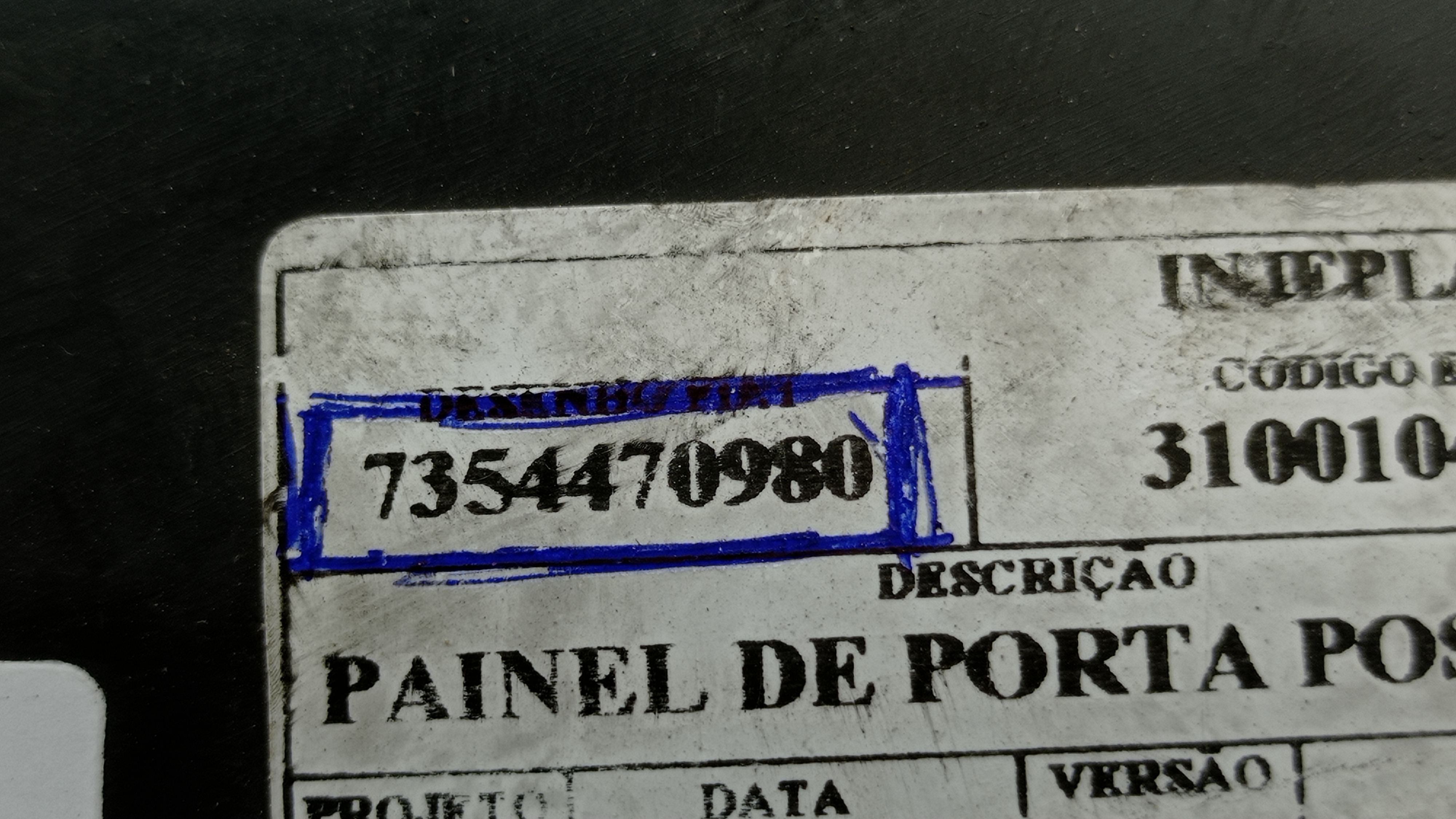 FORRO DA PORTA TRASEIRA ESQUERDA FIAT PUNTO 2009 2010 10