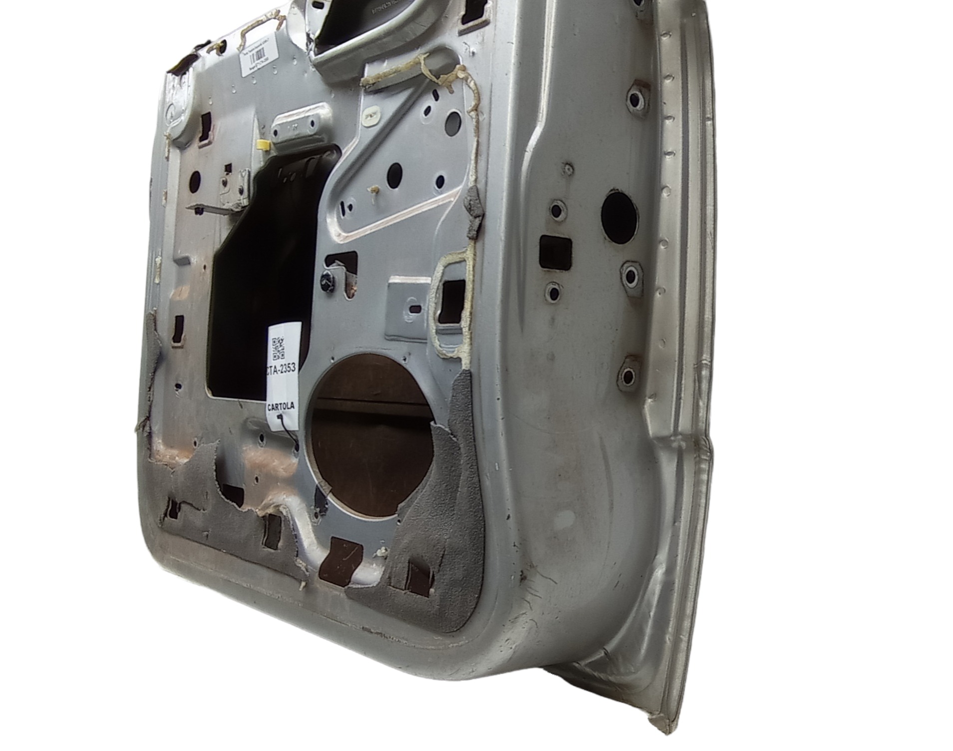 Porta Traseira Esquerda Ford Ranger 2004 Para Recuperar Traseira Esquerda Prateado 1