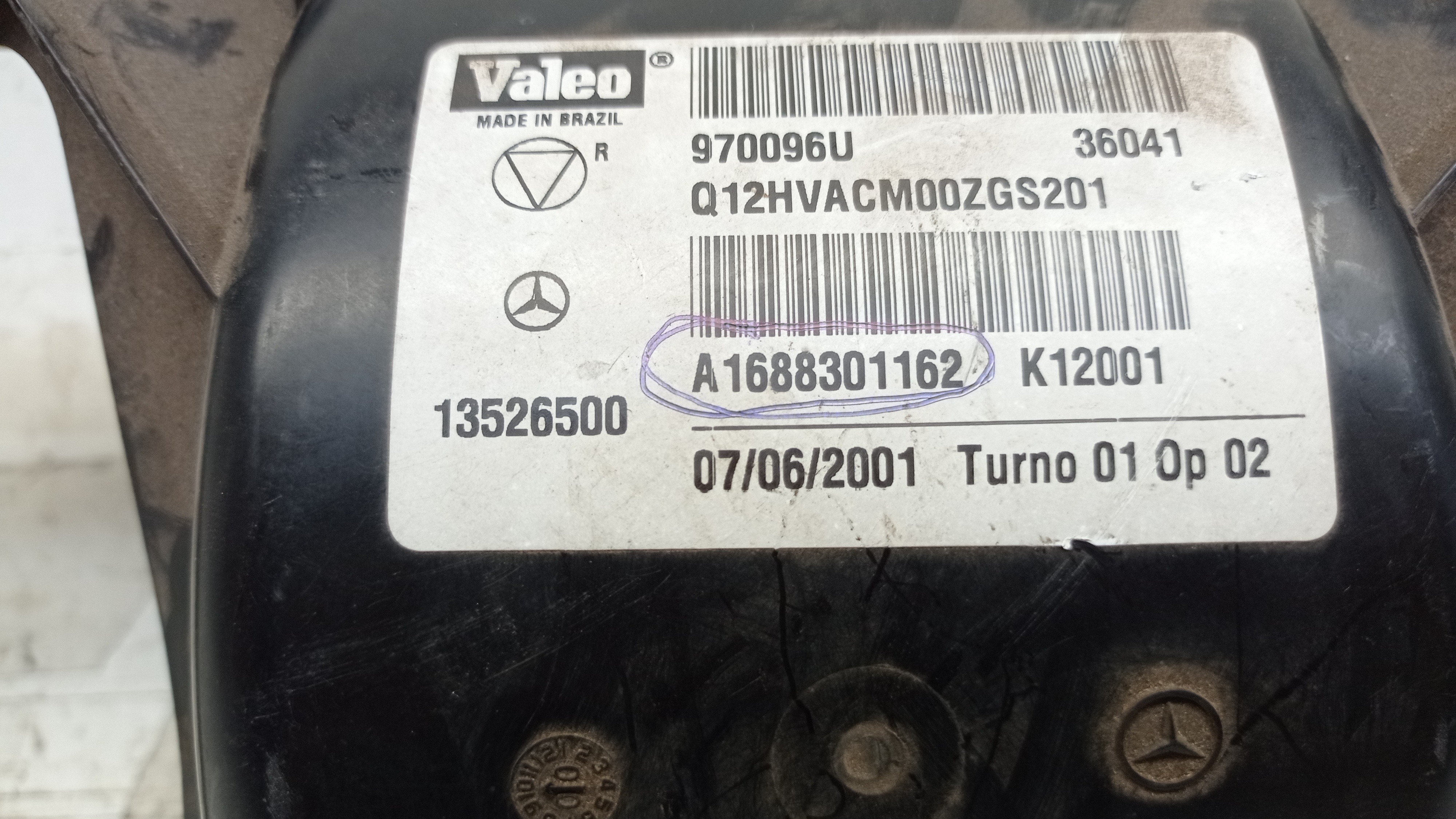 Tampa Caixa Ventilaçâo Interna Mercedes-benz Classe A 2002 6