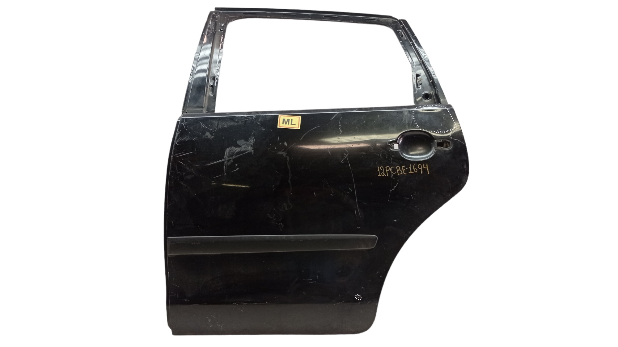 Porta Traseira Esquerda Vw Polo 2002 Para Recuperar Traseira Esquerdo Preta 5