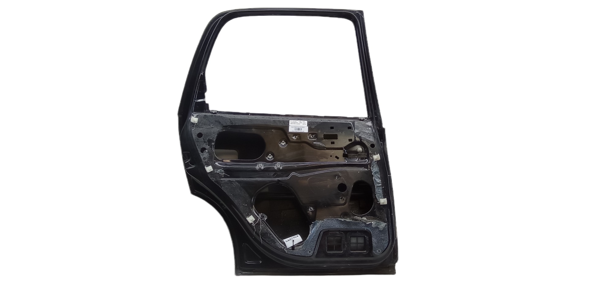 Porta Traseira Esquerda Gm Corsa Classic 2008 Para Recuperar Traseira Esquerda Preto 6