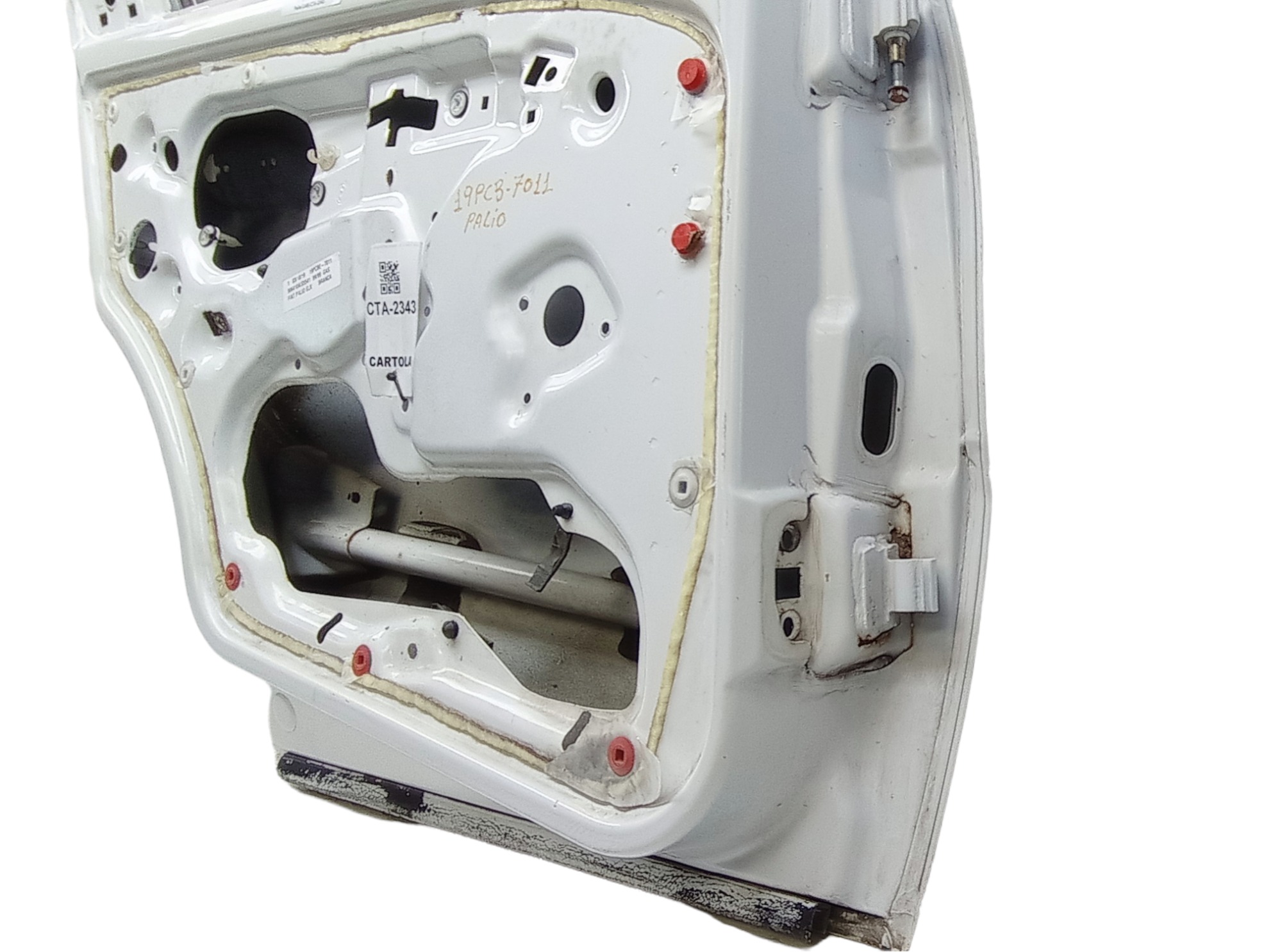 Porta Traseira Esquerda Fiat Palio 1999 Para Recuperar Traseira Esquerda Branco 3