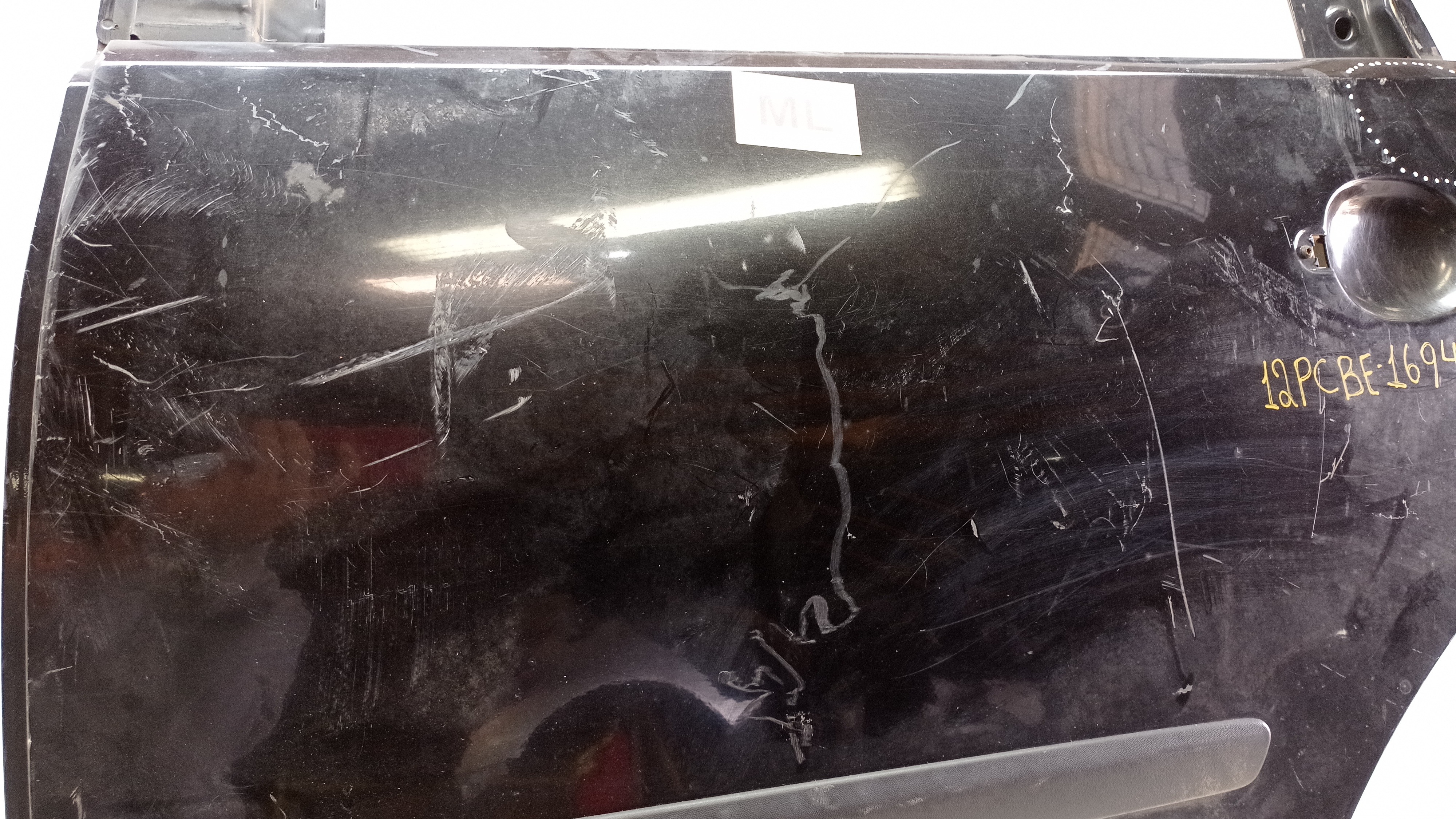 Porta Traseira Esquerda Vw Polo 2002 Para Recuperar Traseira Esquerdo Preta 6