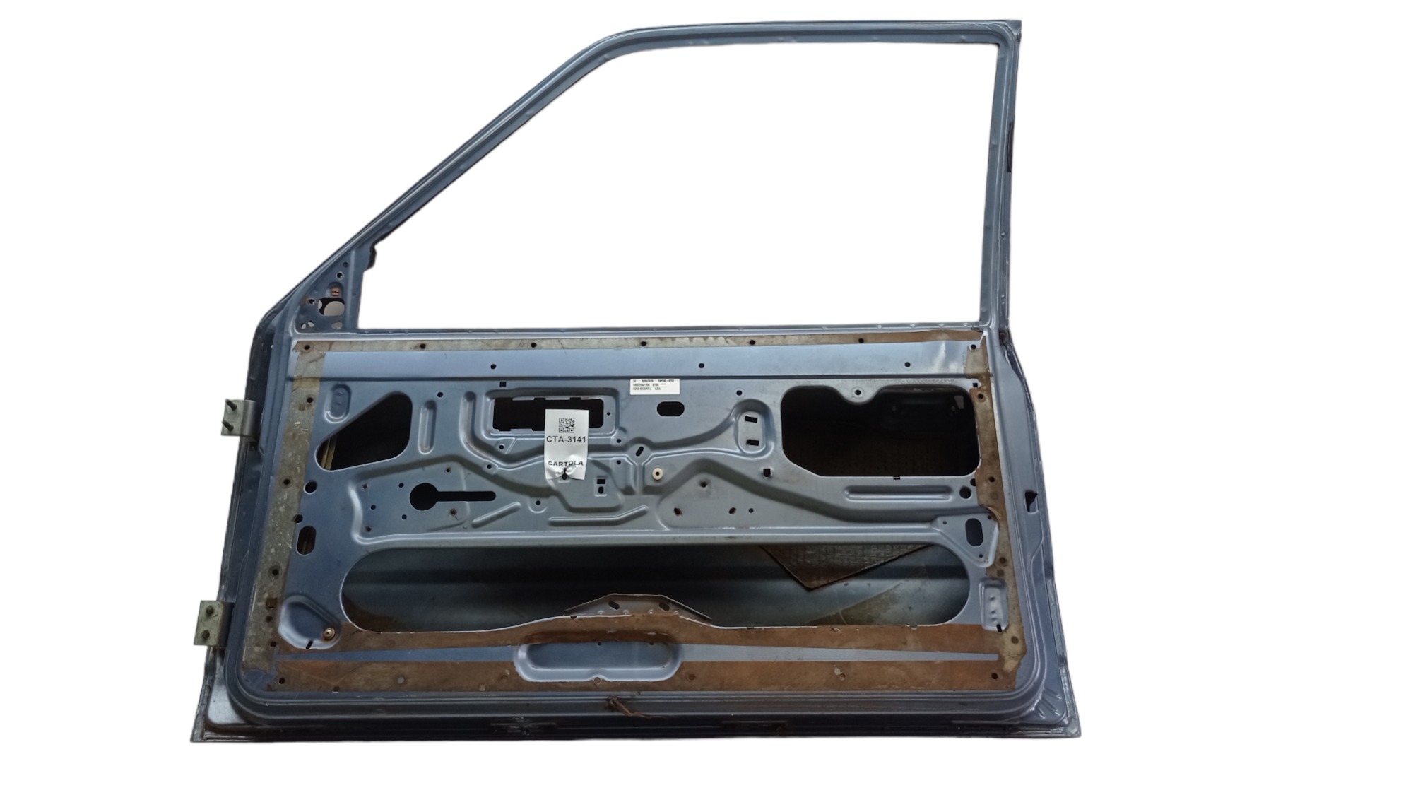Porta Dianteira Direita Ford Escort 1987 1988 P/ Recuperar Dianteira Direita Azul 1