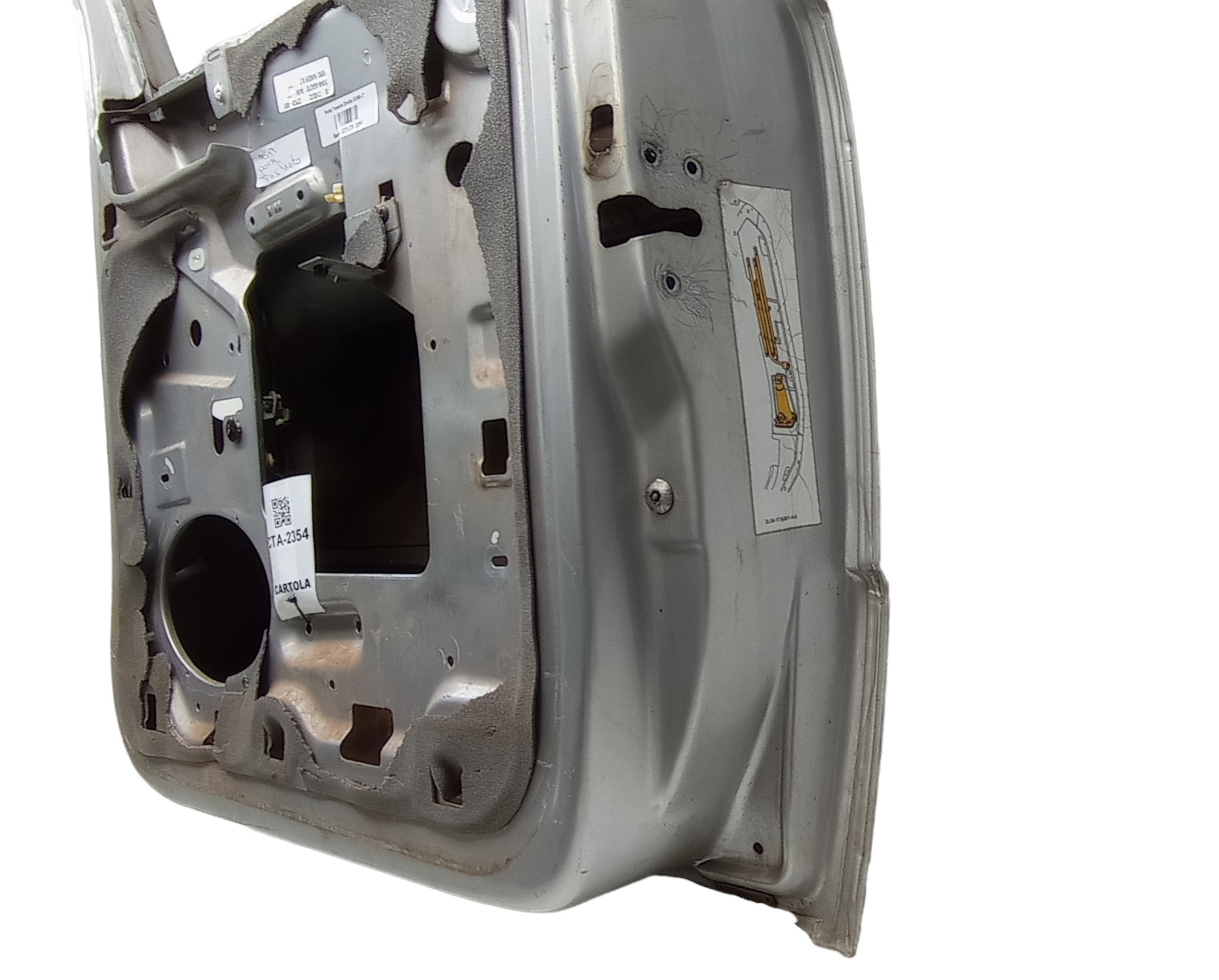 Porta Traseira Direita Ford Ranger 2004 Para Recuperar Traseira Direita Prateado 4