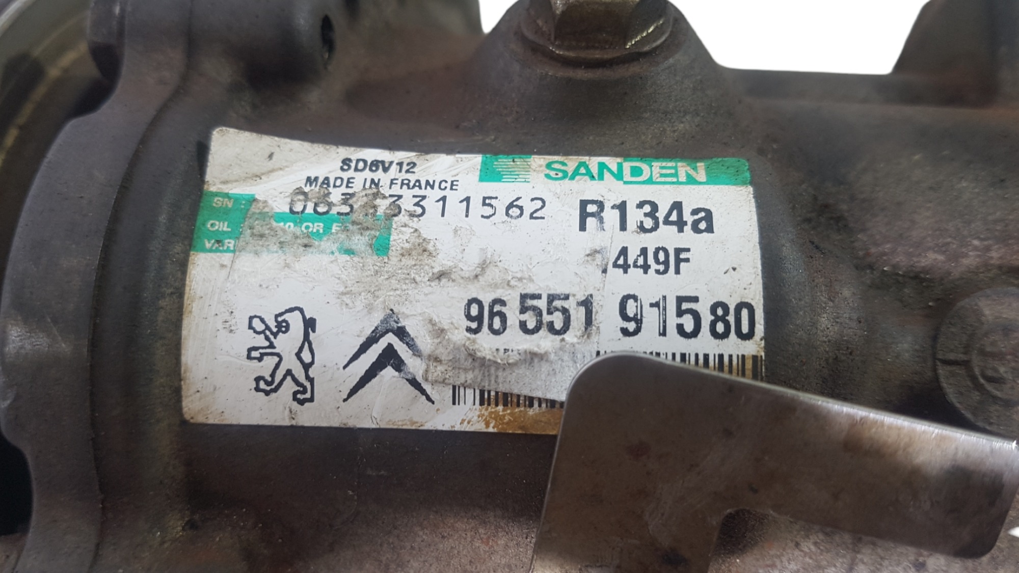 Compressor Ar Cond Peugeot 206 C3 1.4 8v Original 9655191580 7