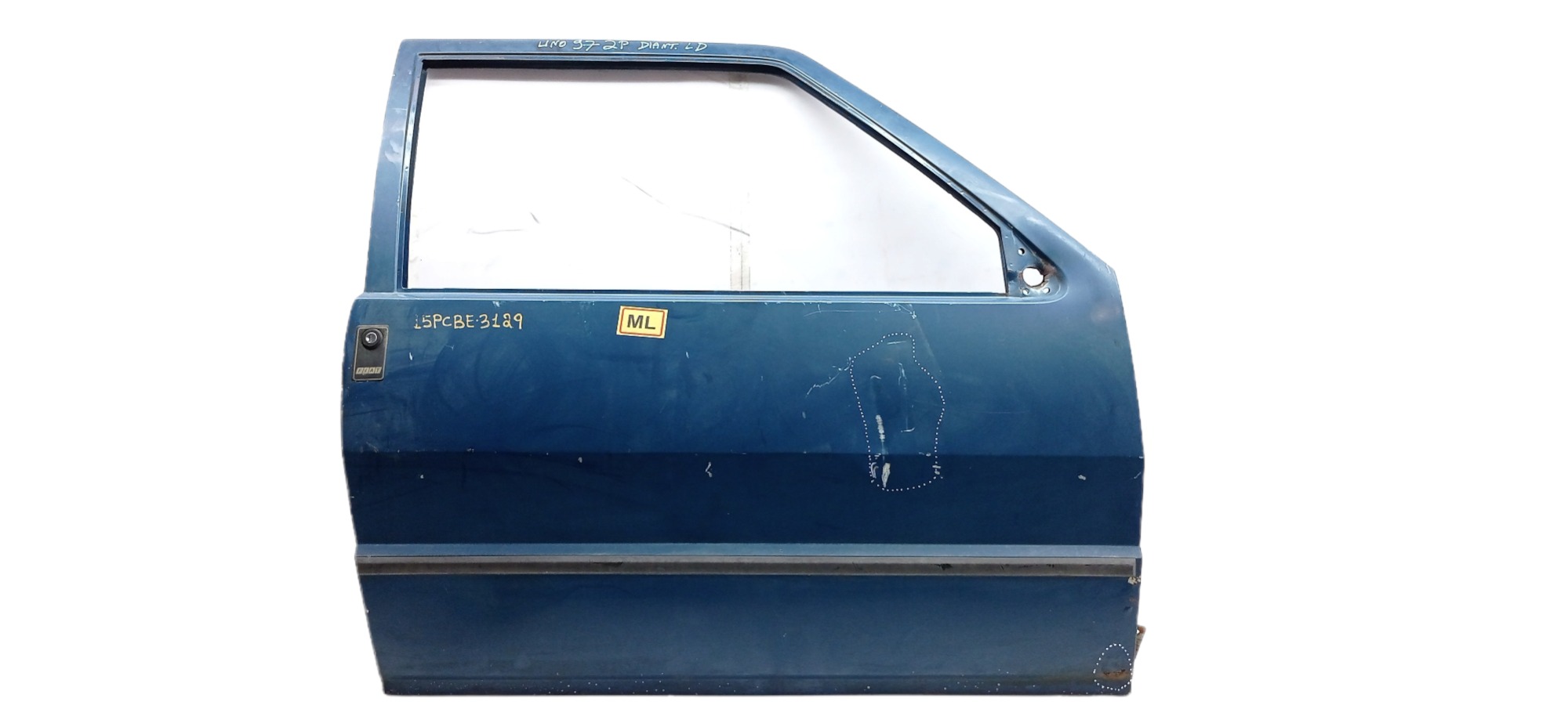 Porta Lado Direito Fiat Uno 1988 Para Recuperar Dianteira Direito Azul-marinho 7