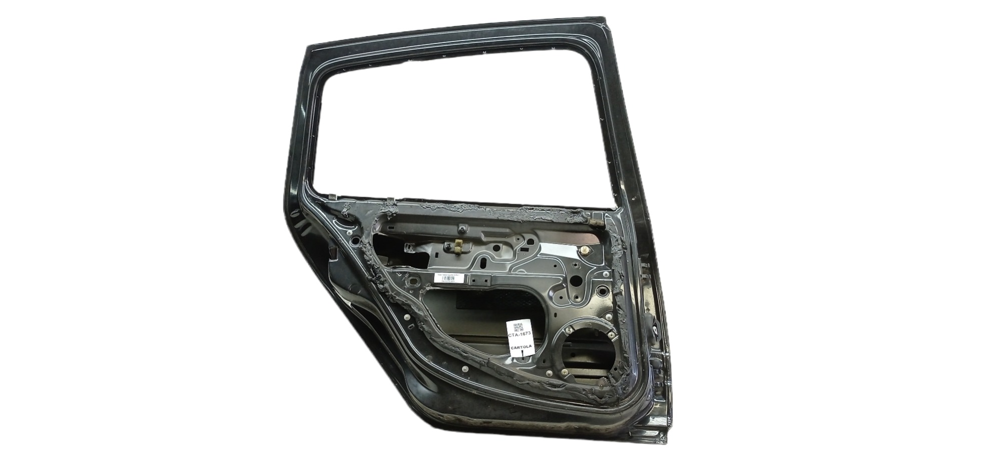 Porta Traseira Esquerda Renault Clio 2002-2003 P/ Recuperar Traseira Esquerda Preto 7