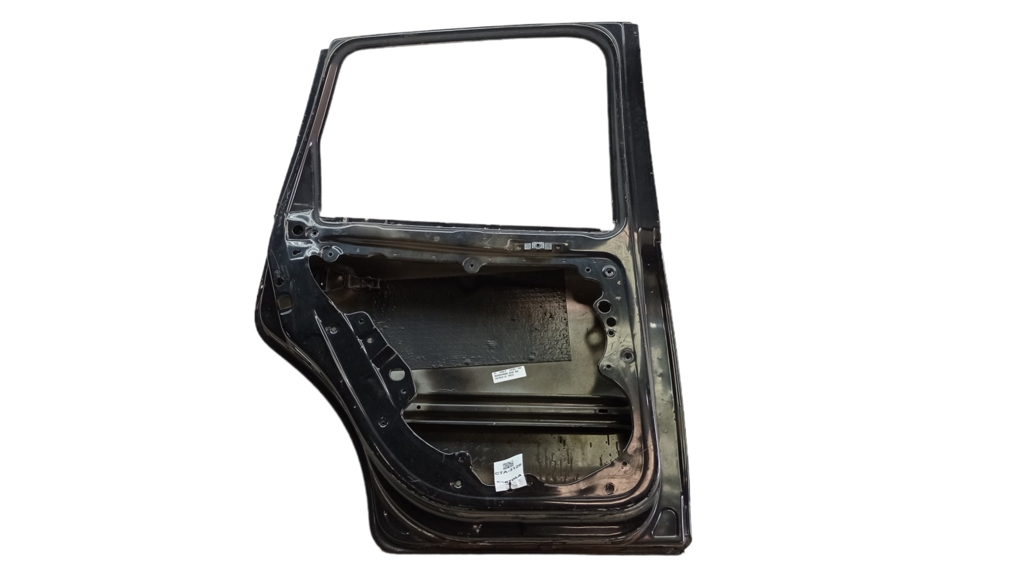 Porta Traseira Esquerda Vw Polo 2002 Para Recuperar Traseira Esquerdo Preta 7