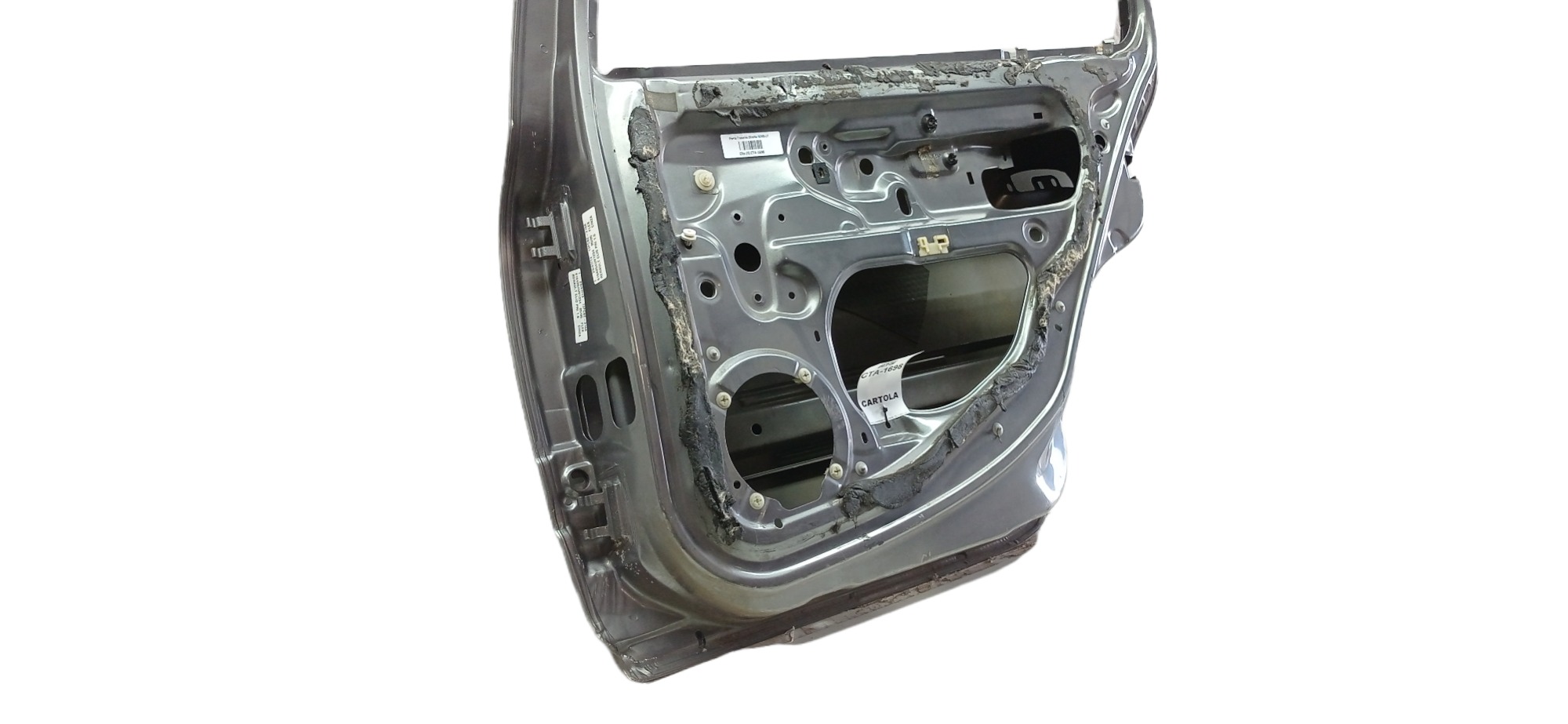 Porta Traseira Direita Renault Clio 2005 Para Recuperar Traseira Direito Cinza-escuro 1