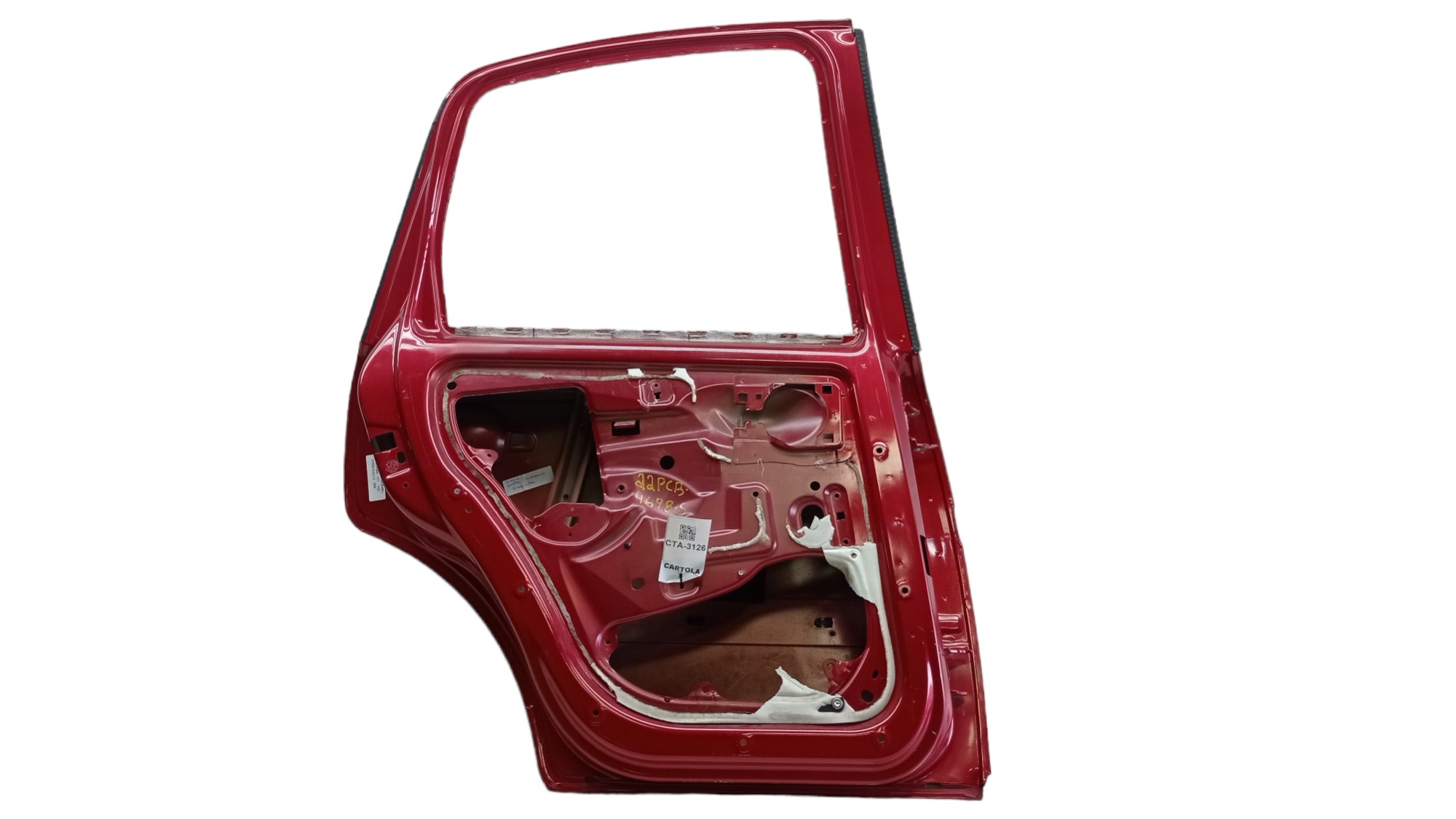 Porta Traseira Esquerda Citroen C3 2011 Para Recuperar Traseira Esquerda Vermelho 5