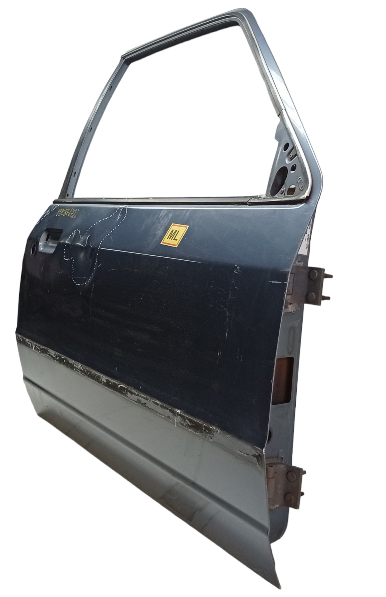 Porta Dianteira Direita Ford Escort 1987 1988 P/ Recuperar Dianteira Direita Azul 4