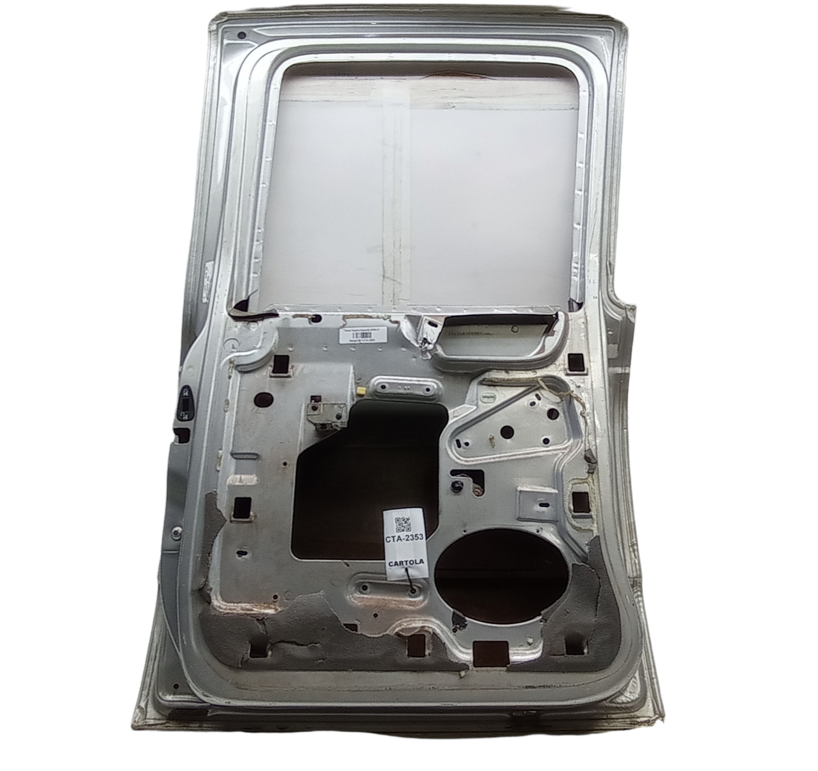 Porta Traseira Esquerda Ford Ranger 2004 Para Recuperar Traseira Esquerda Prateado 2