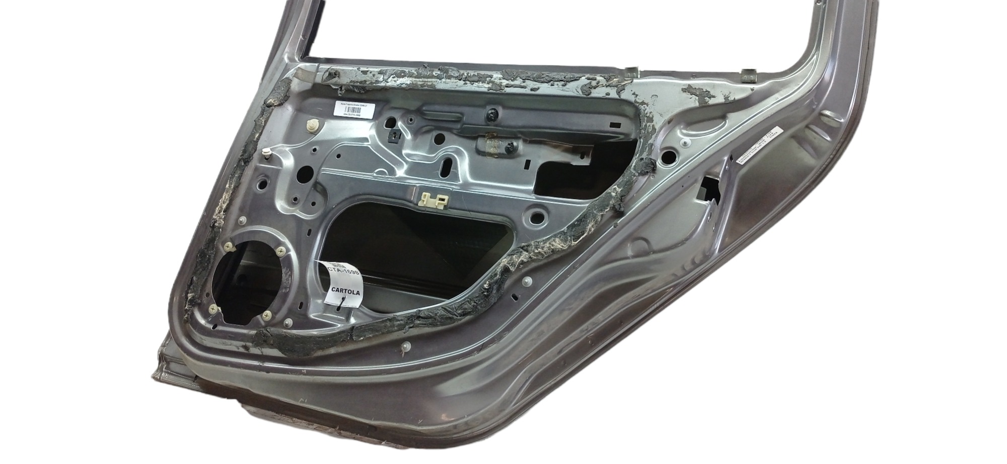 Porta Traseira Direita Renault Clio 2005 Para Recuperar Traseira Direito Cinza-escuro 5