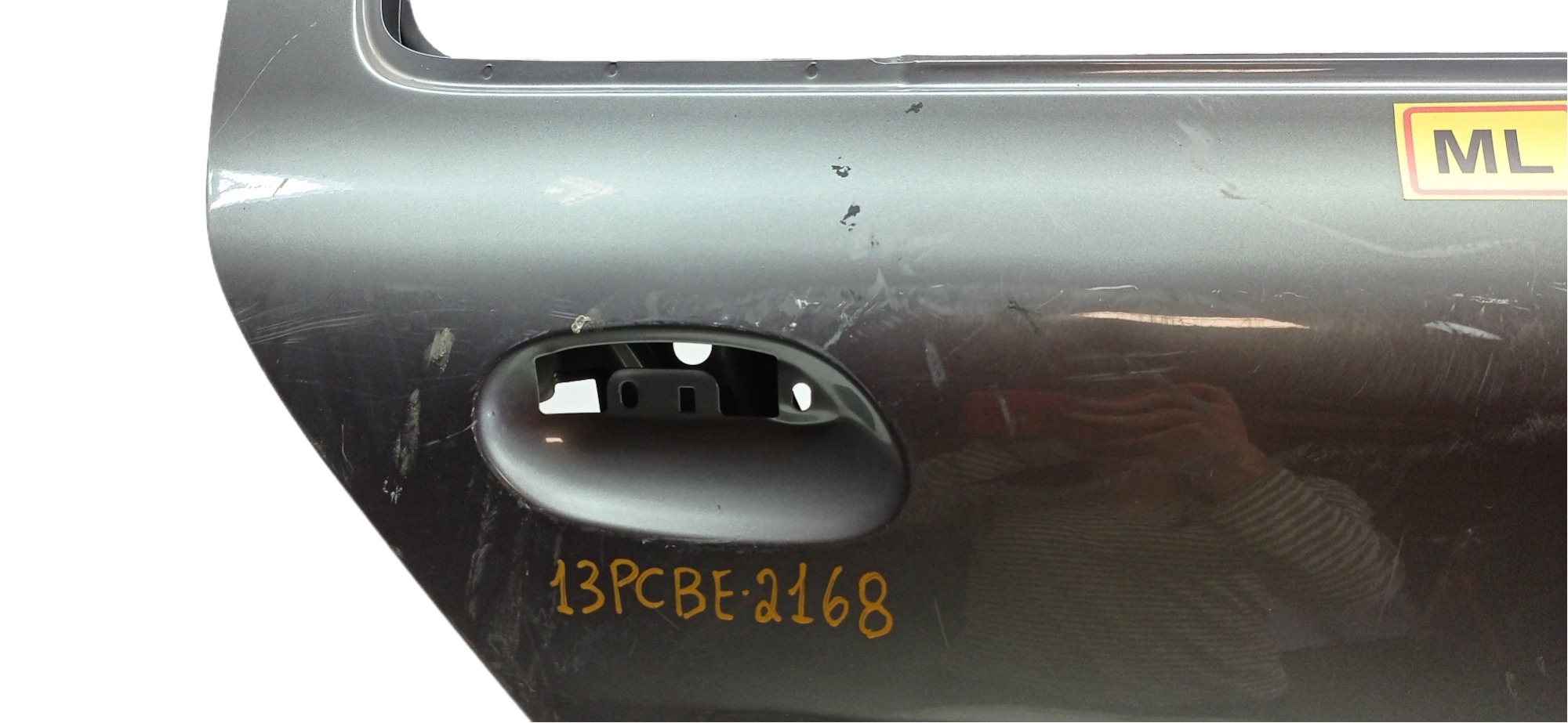 Porta Traseira Direita Renault Clio 2005 Para Recuperar Traseira Direito Cinza-escuro 4