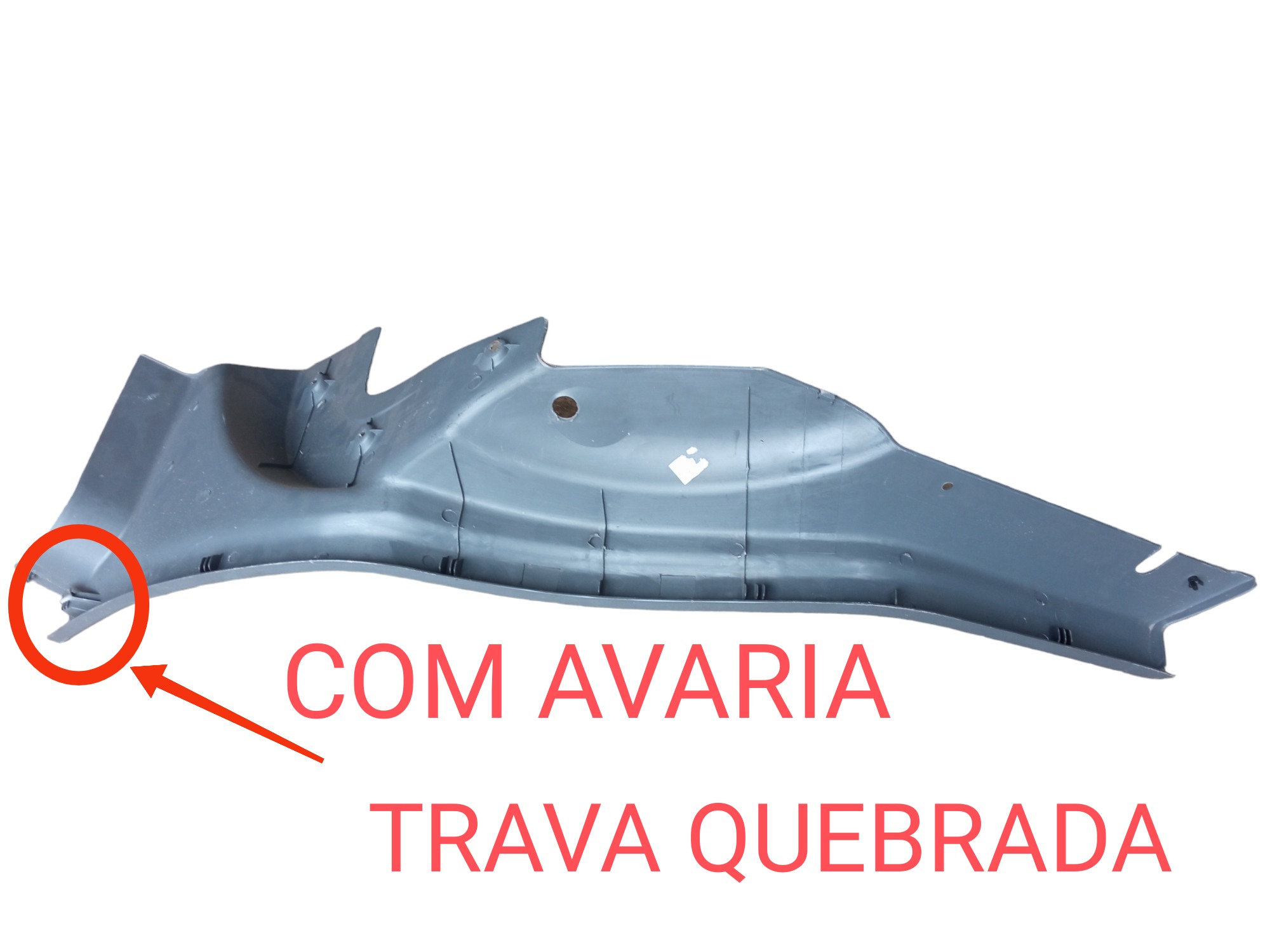 Moldura Acabamento Soleira Traseira Direita Chery Face 2012 Cinza 1
