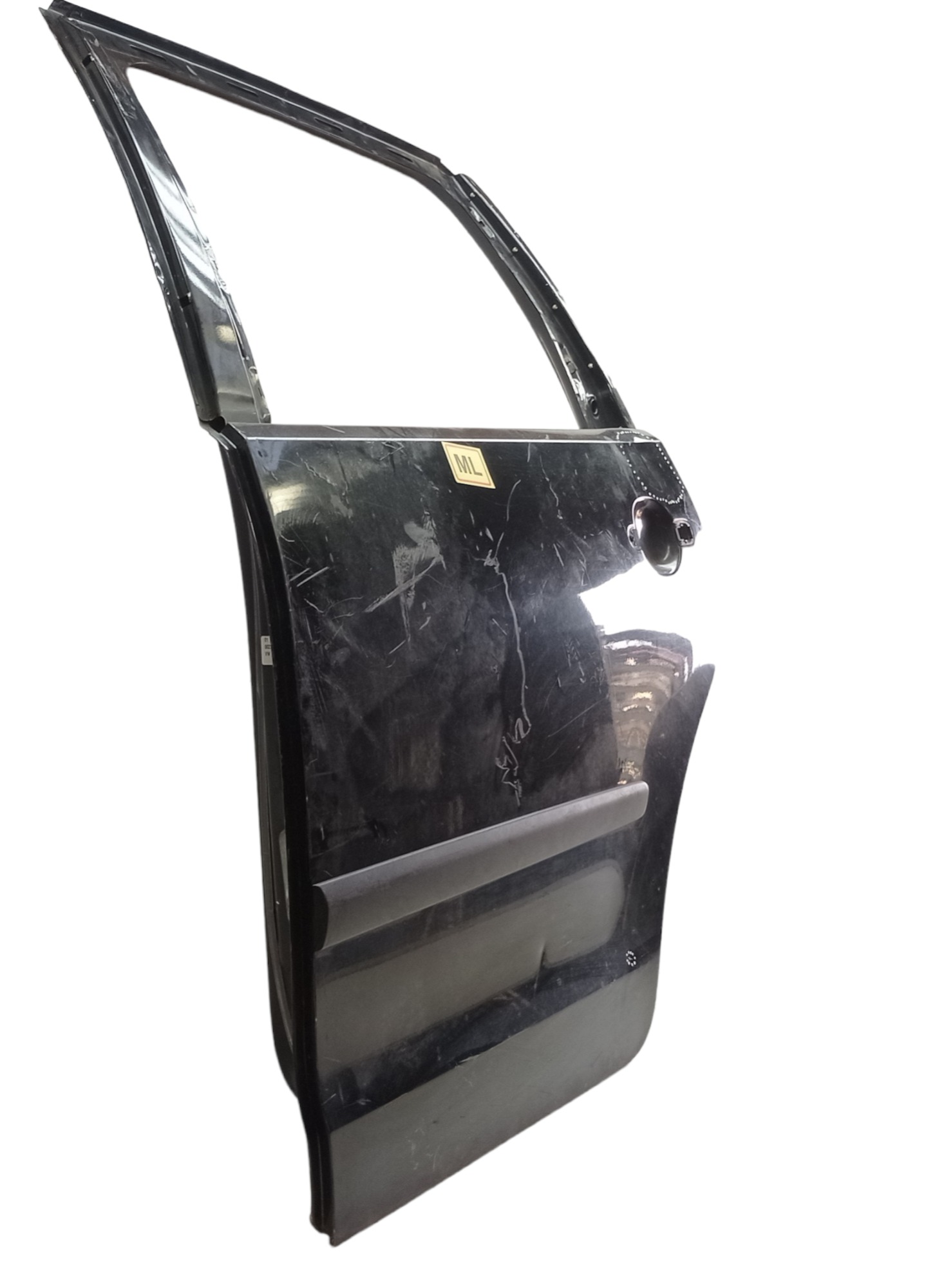 Porta Traseira Esquerda Vw Polo 2002 Para Recuperar Traseira Esquerdo Preta 3