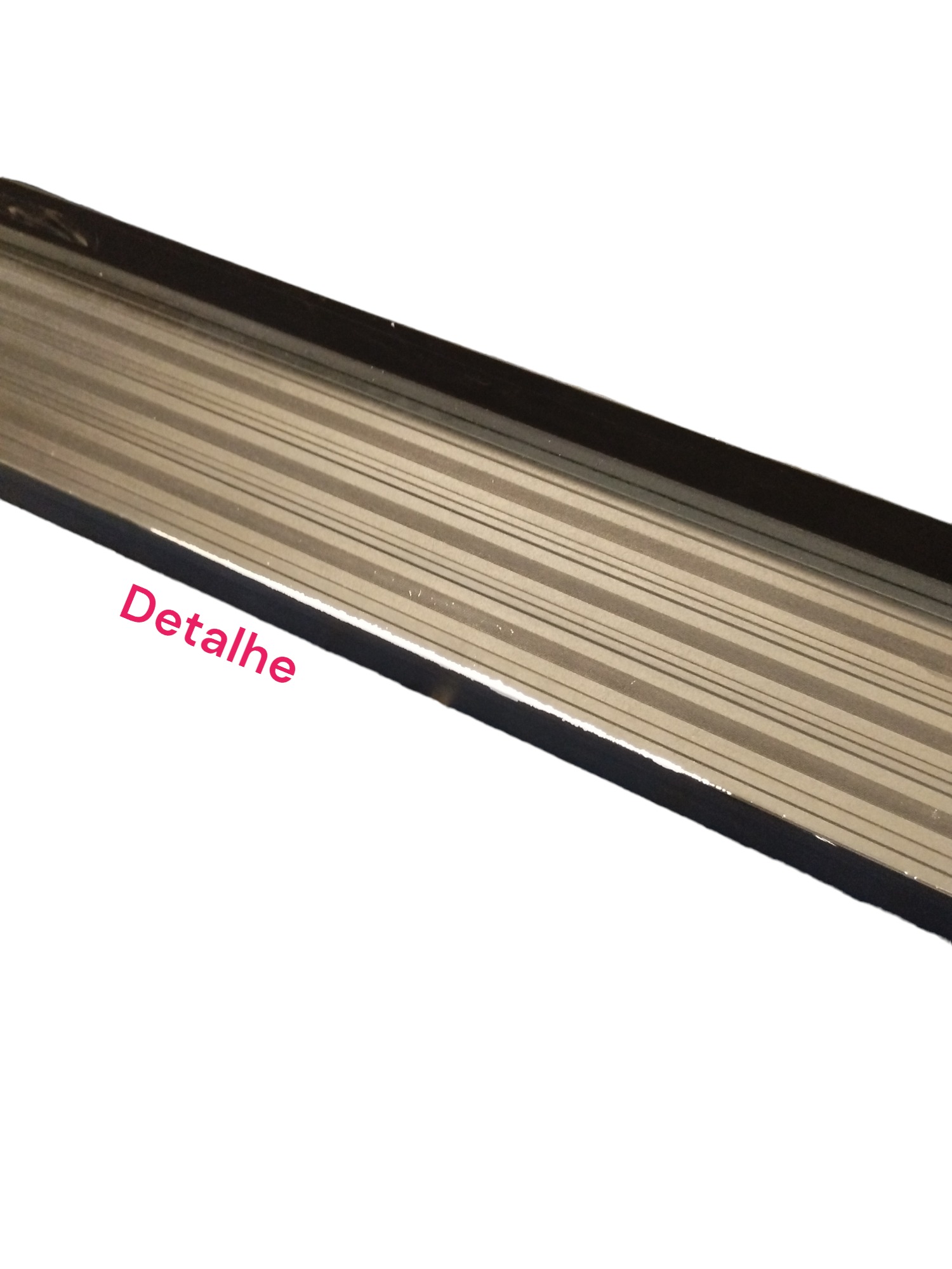 Estribo Cabine Dupla Alumínio C/ Detalhe S10 2001 A 2011  Preto 2