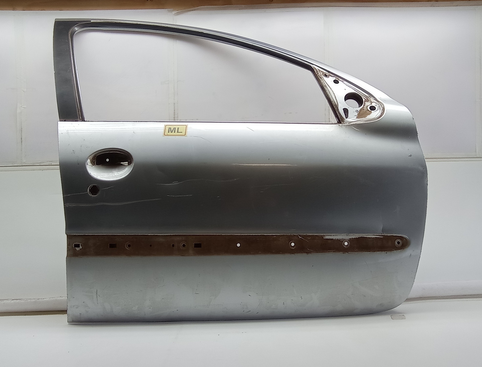 Porta Dianteira Direita Peugeot 207 2009 Para Recuperar Dianteira Direito Prateado