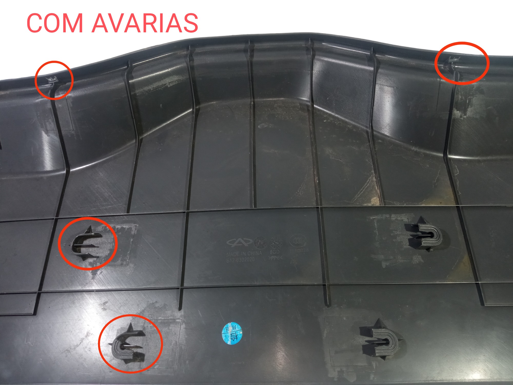 Acabamento Tampa Traseira Chery Face 2010 1.3 2