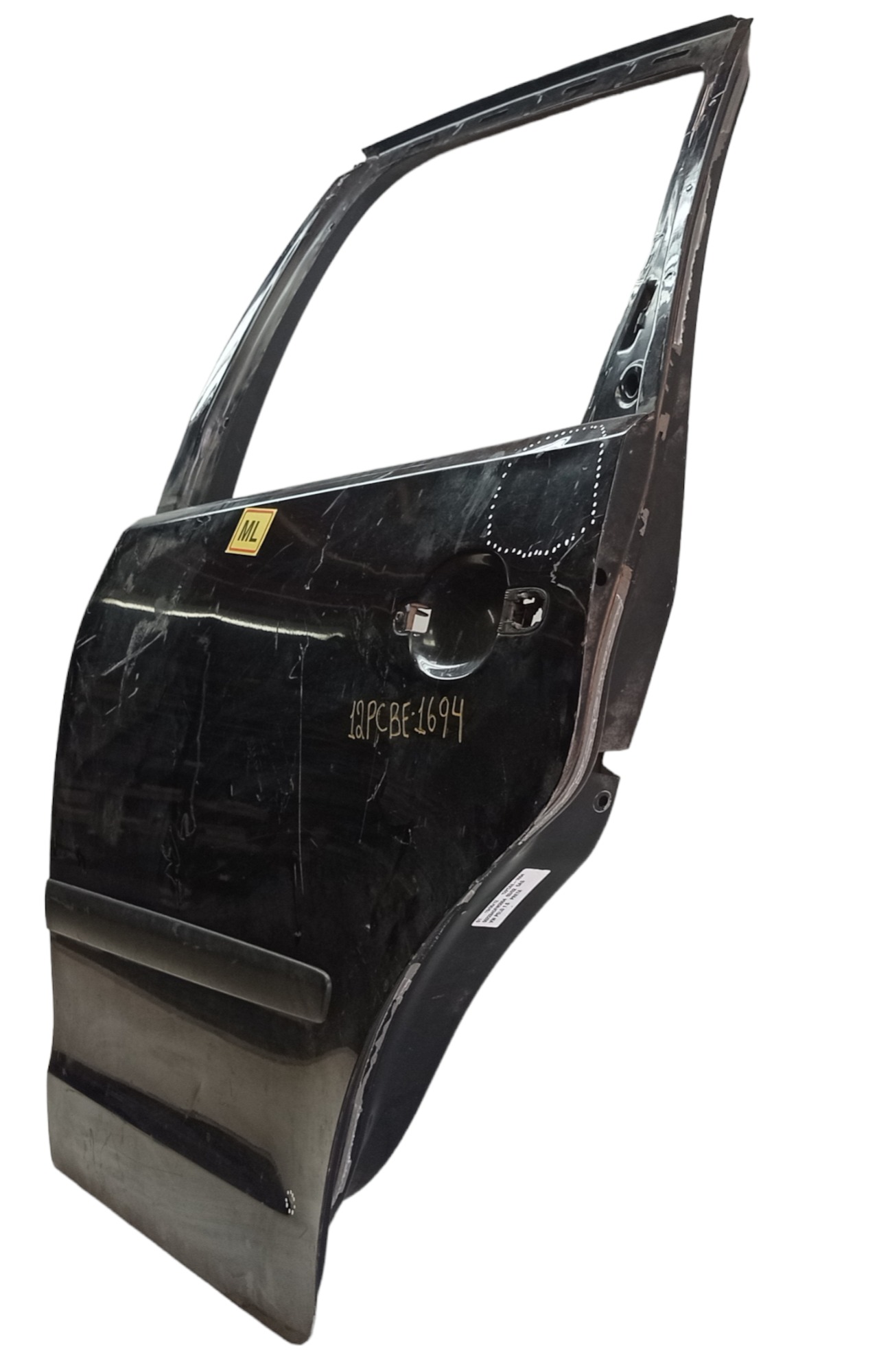 Porta Traseira Esquerda Vw Polo 2002 Para Recuperar Traseira Esquerdo Preta 2