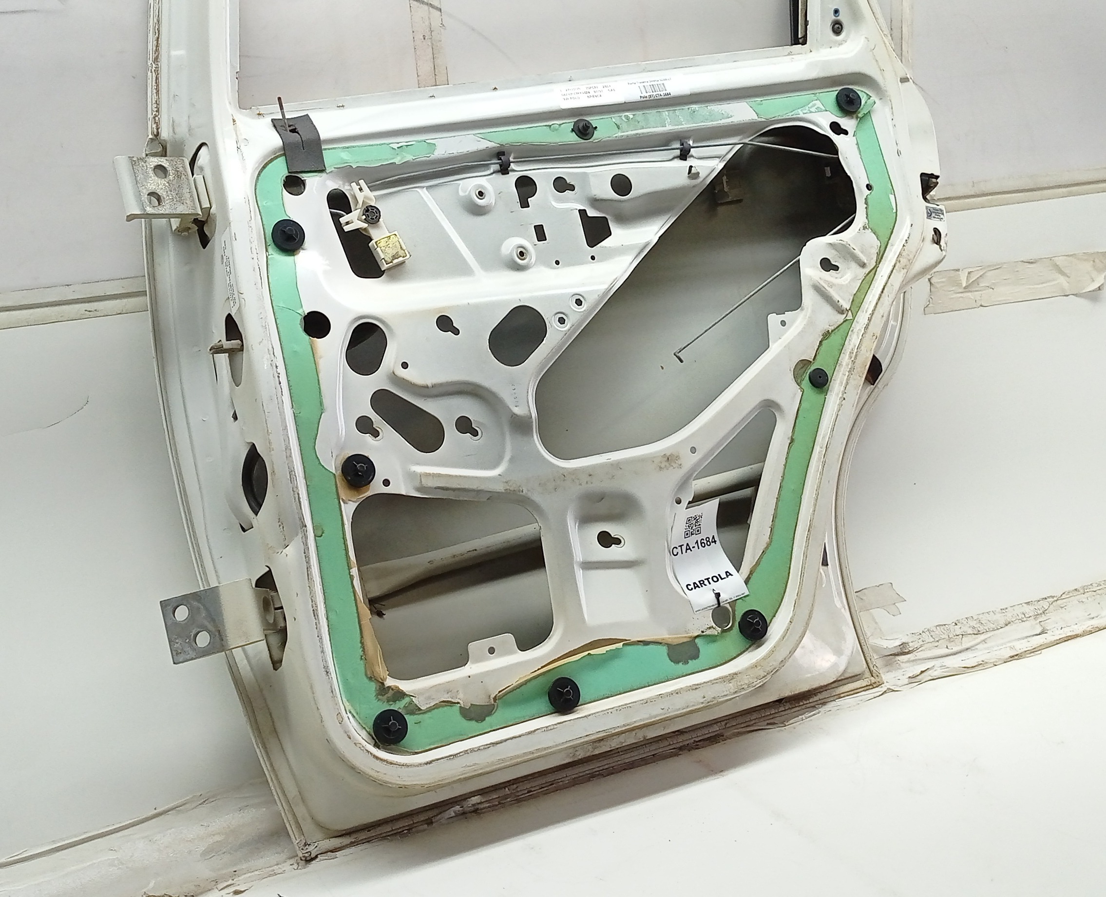 Porta Traseira Direita Vw Polo 1997 Para Recuperar Traseira Direito Branco 4