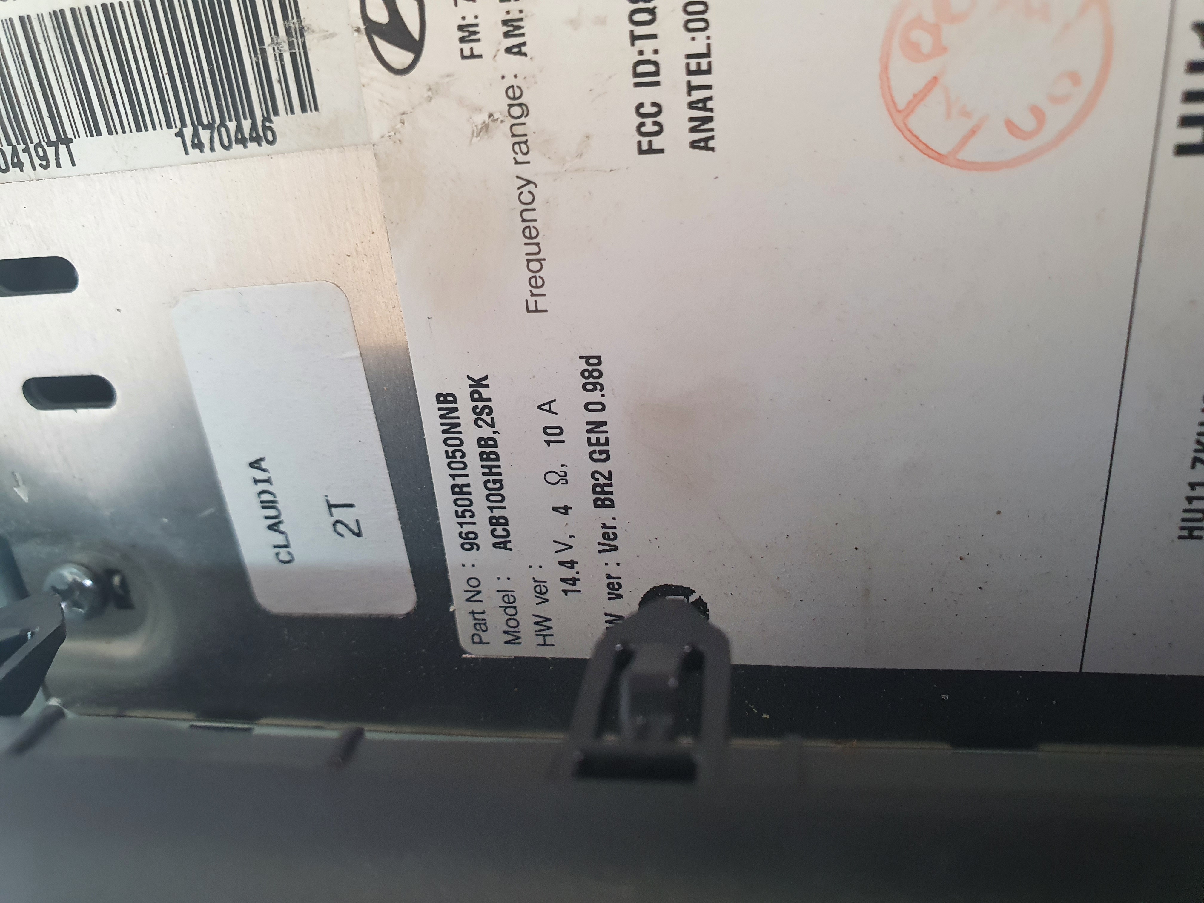 Radio Player Hyundai Hb20 Original 19/2020 96150r1050nnb 6