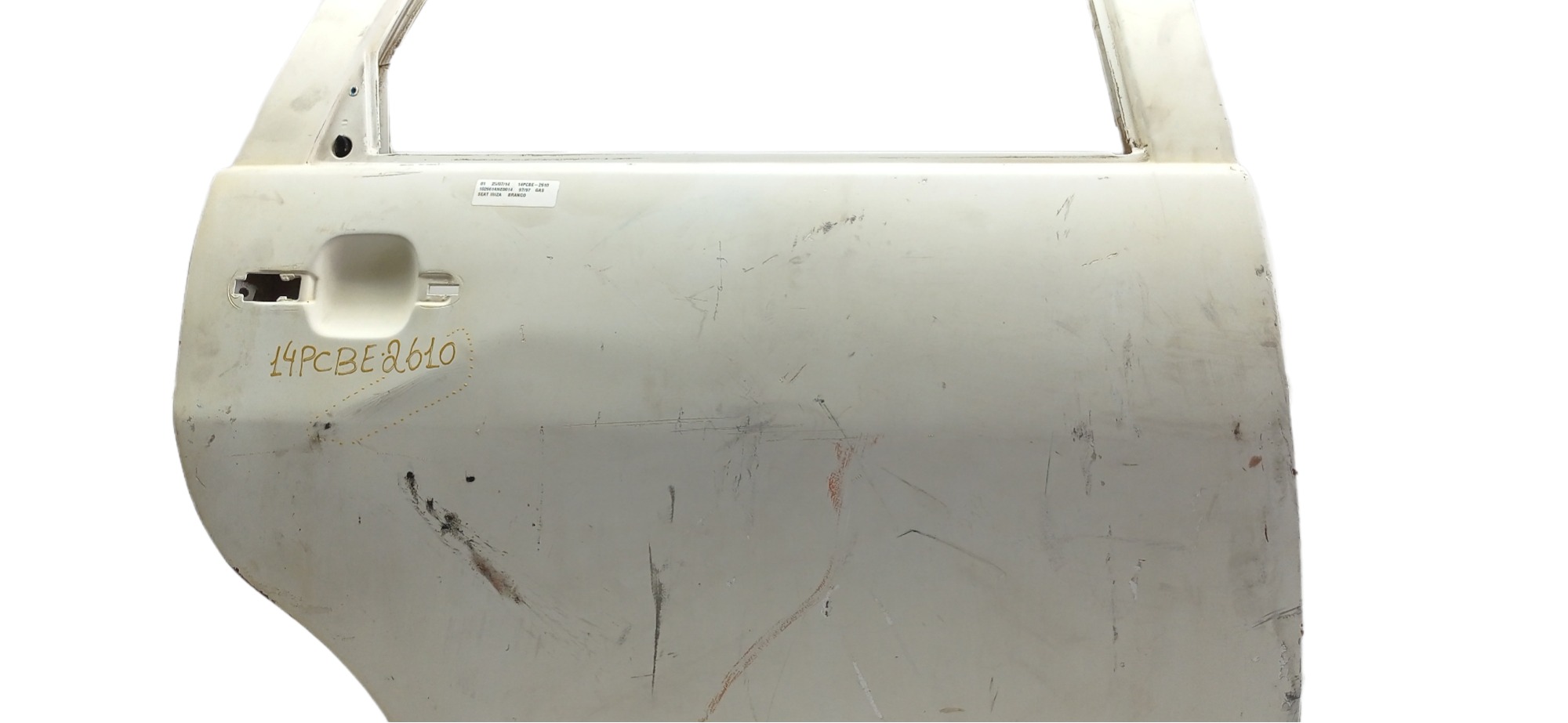 Porta Traseira Direita Seat Ibiza 1997 Para Recuperar Traseira Direito Branco 5