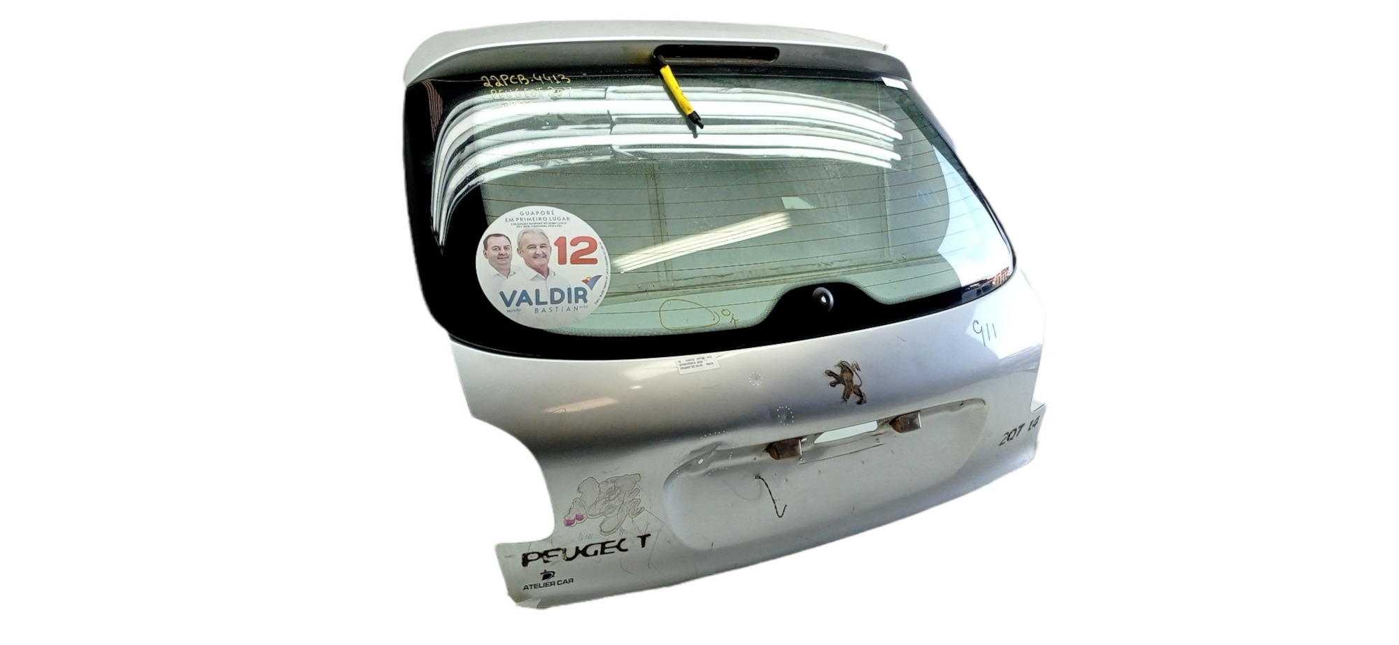 TAMPA PORTA MALAS PEUGEOT 207  2008  2009 PARA RECUPERAR 2