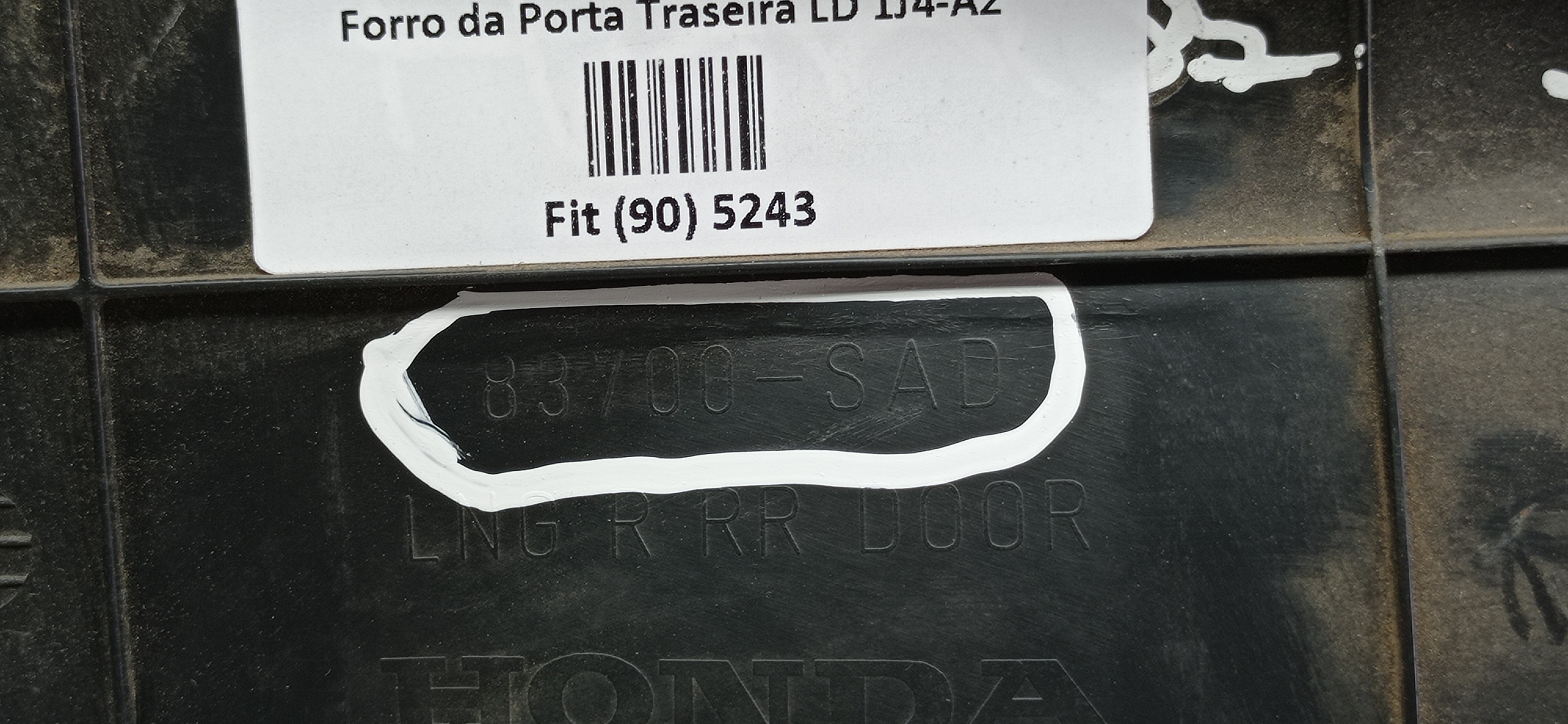 FORRO PORTA TRASEIRO LD HONDA FIT 2008 2