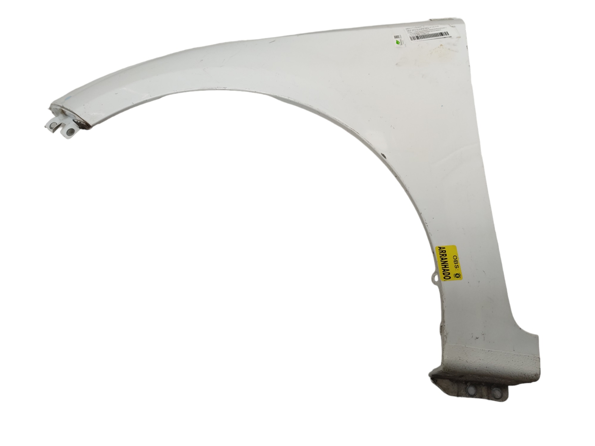 Paralama Hyundai Hb20 Lado Esquerdo 2013 2014 2015 2016 Branco