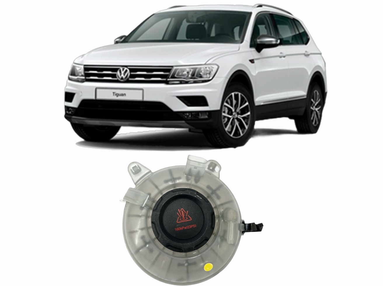 Reservatório Água do Radiador Volks Tiguan 5qm121407 E30142 5