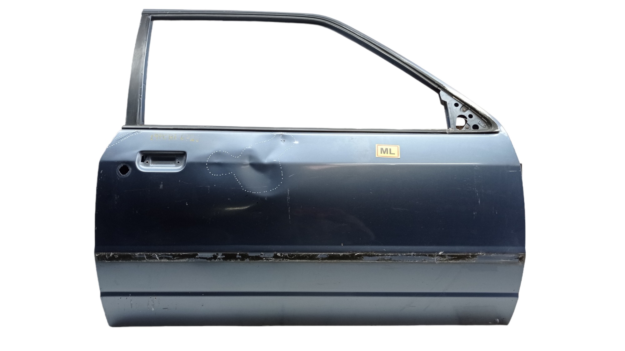 Porta Dianteira Direita Ford Escort 1987 1988 P/ Recuperar Dianteira Direita Azul 3