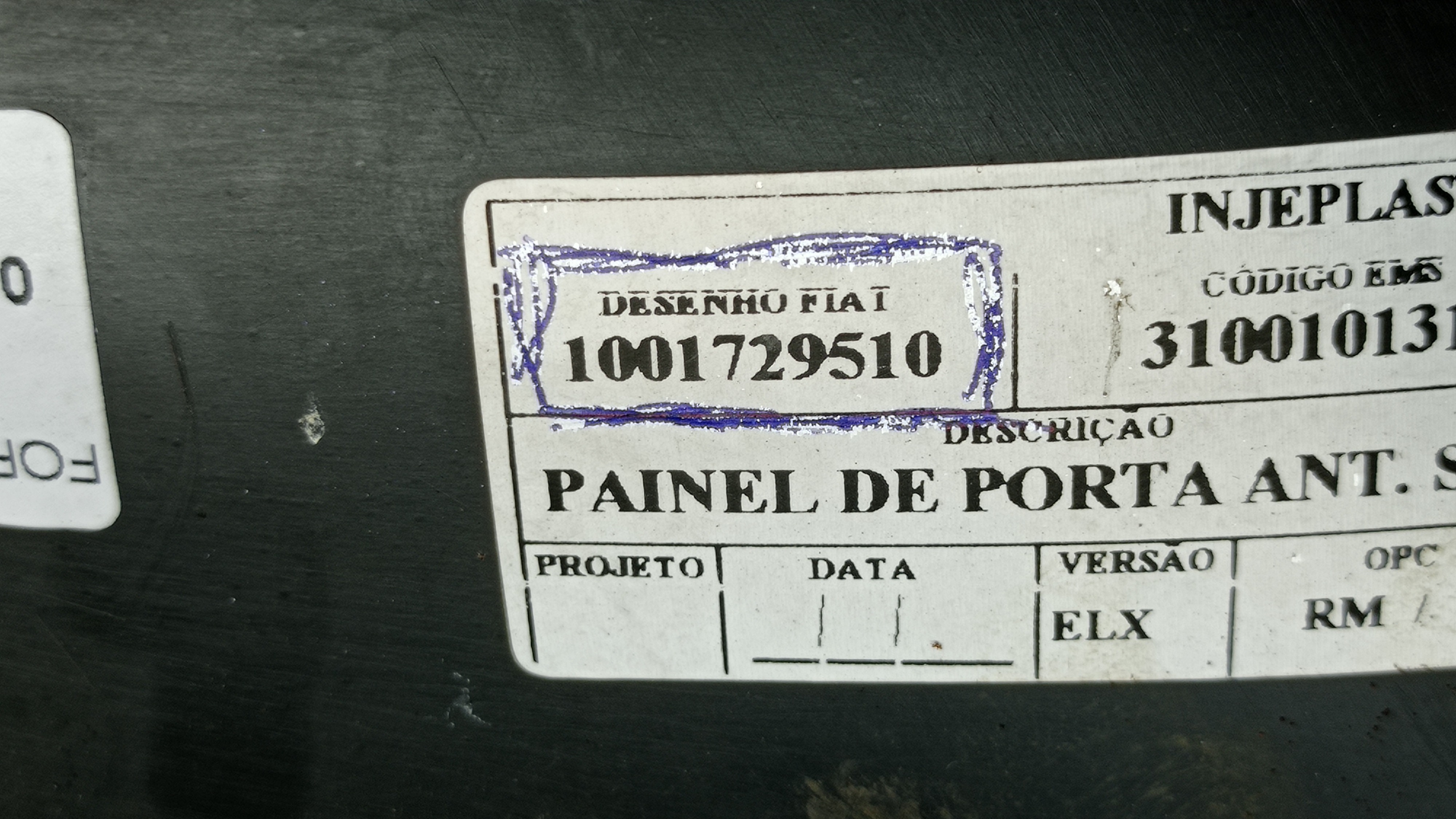 FORRO PORTA DIANTEIRA DIREITA FIAT PUNTO 2012  2015 10