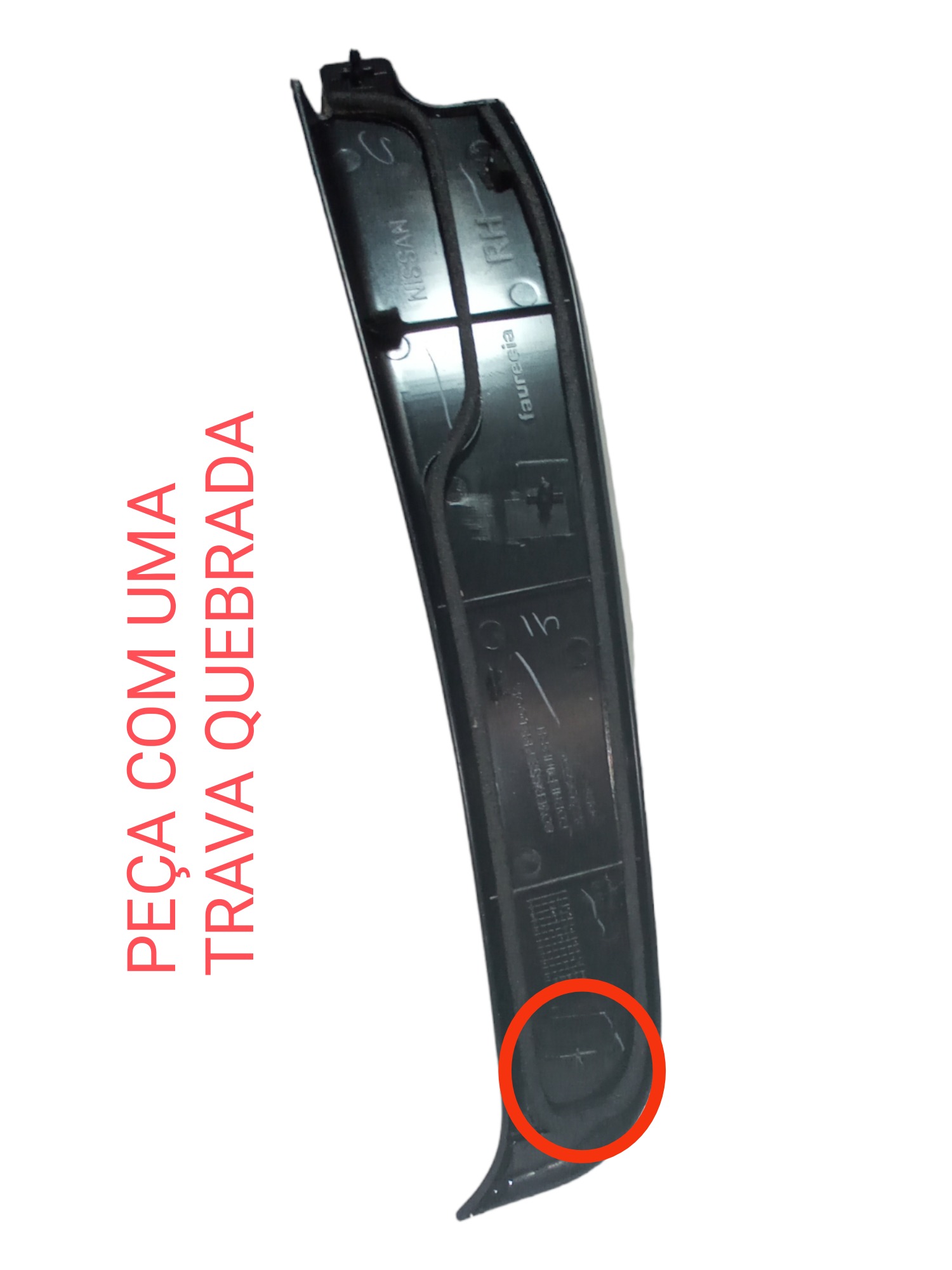 Moldura Interna Traseira Direita Nissan Livina 2011 A 2014 3