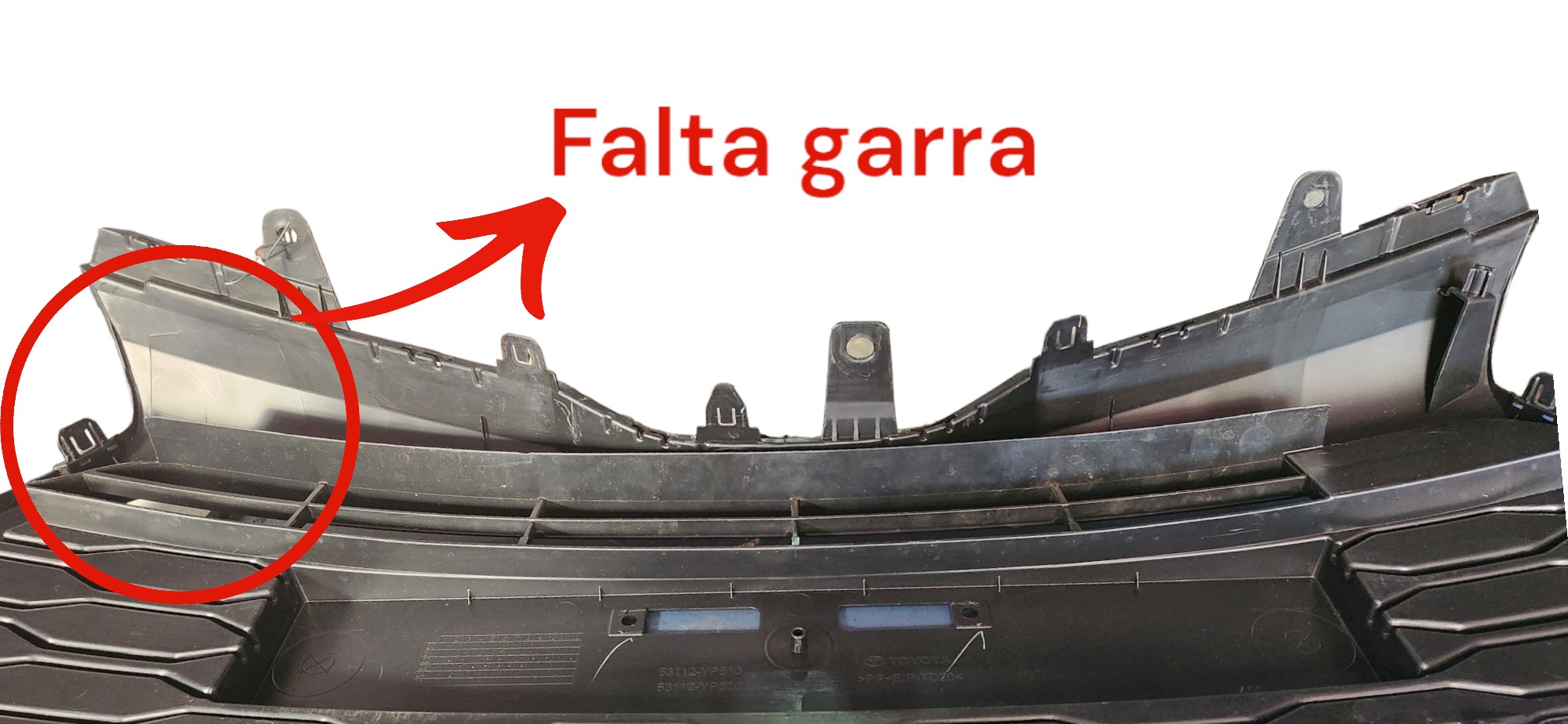 Grade Frontal Inferior Toyota Yaris  2018 2019  Preto