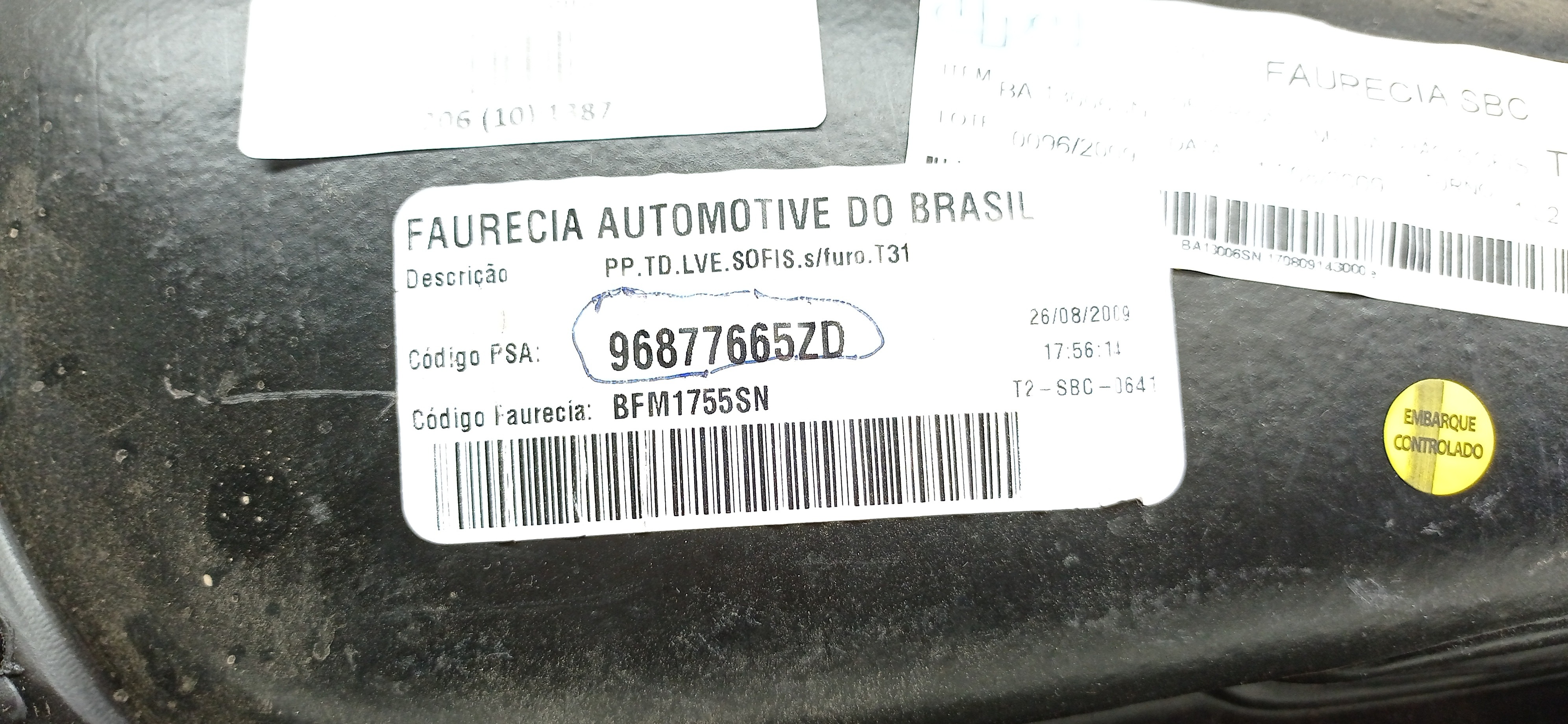 FORRO PORTA TRASEIRA LD PEUGEOT 206 2010 3