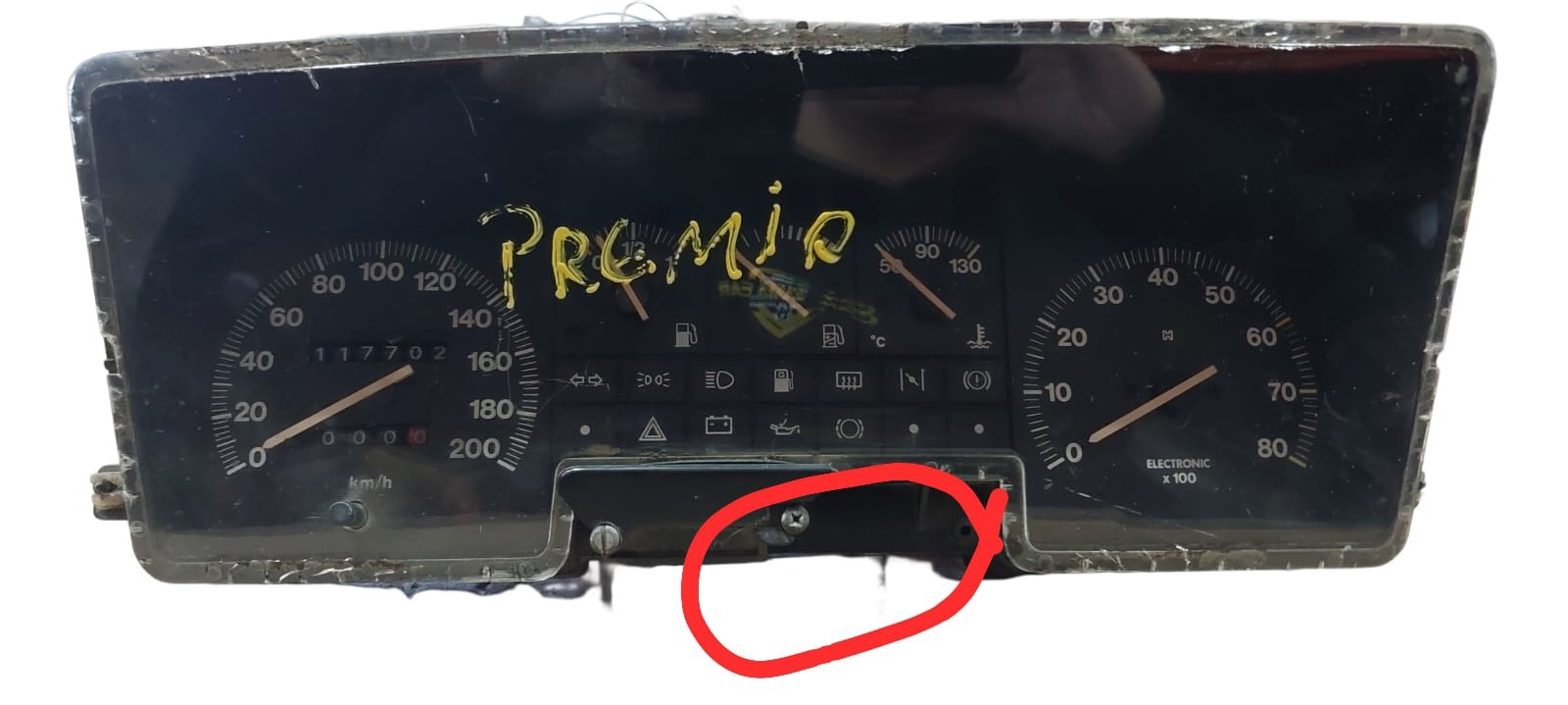Painel Instrumento Fiat Uno Elba 41789 Com Detalhe