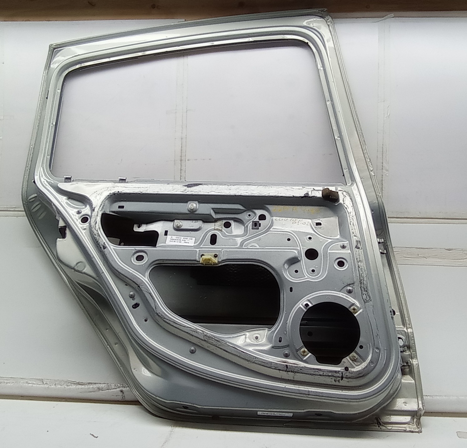 Porta Traseira Esquerda Renault Clio 2001 Para Recuperar Traseira Esquerdo Prateado 4