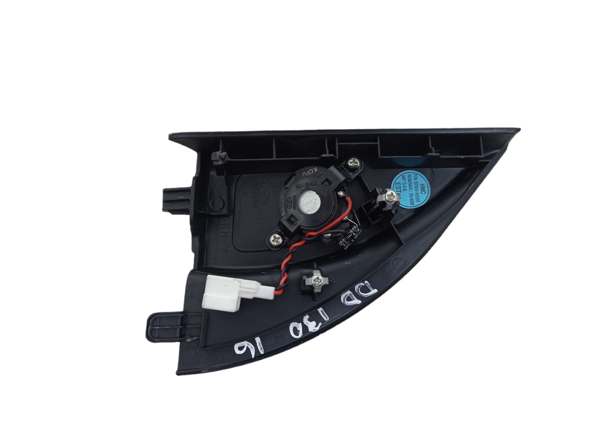 Acabamento Interno Retrovisor Direito Hyundai I30 2016 Preto 2