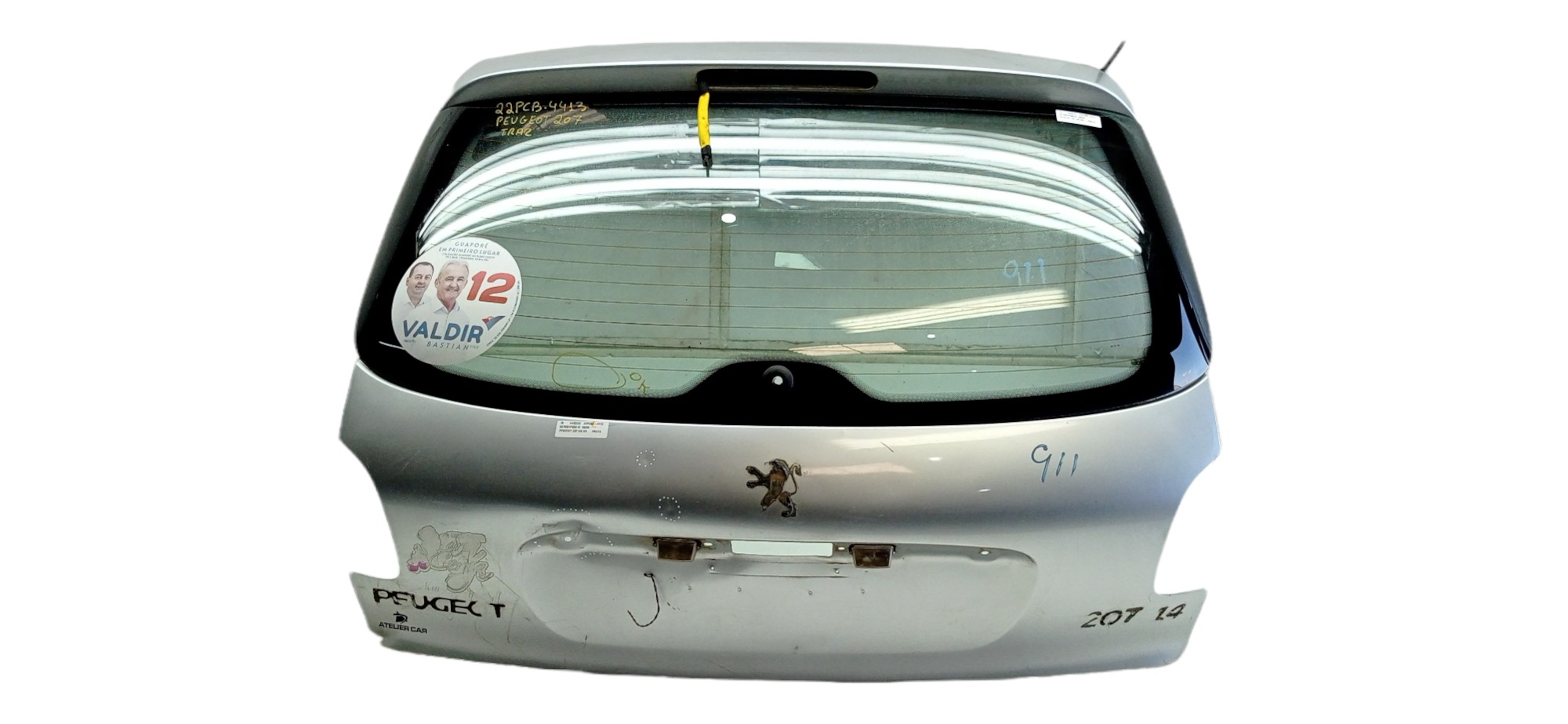 TAMPA PORTA MALAS PEUGEOT 207  2008  2009 PARA RECUPERAR 6