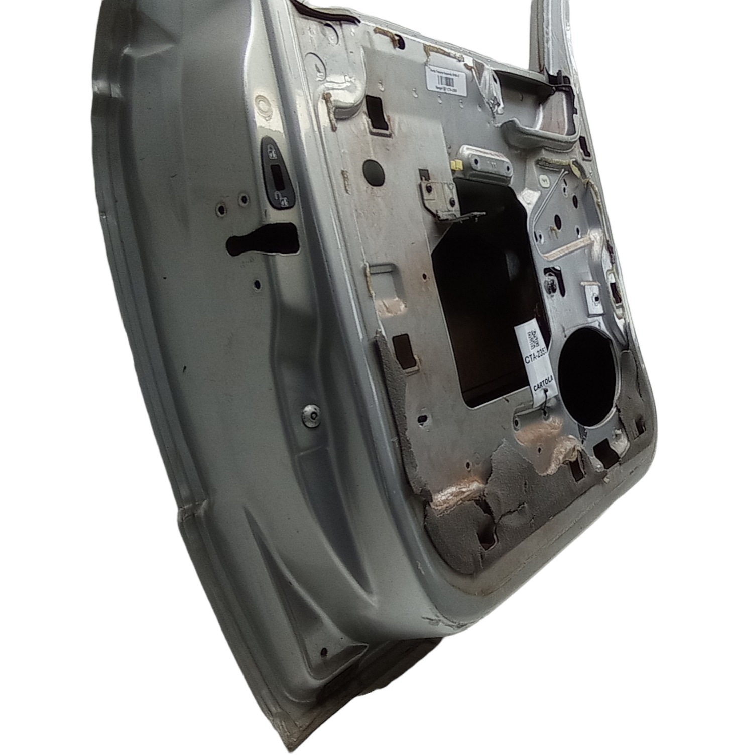 Porta Traseira Esquerda Ford Ranger 2004 Para Recuperar Traseira Esquerda Prateado 4