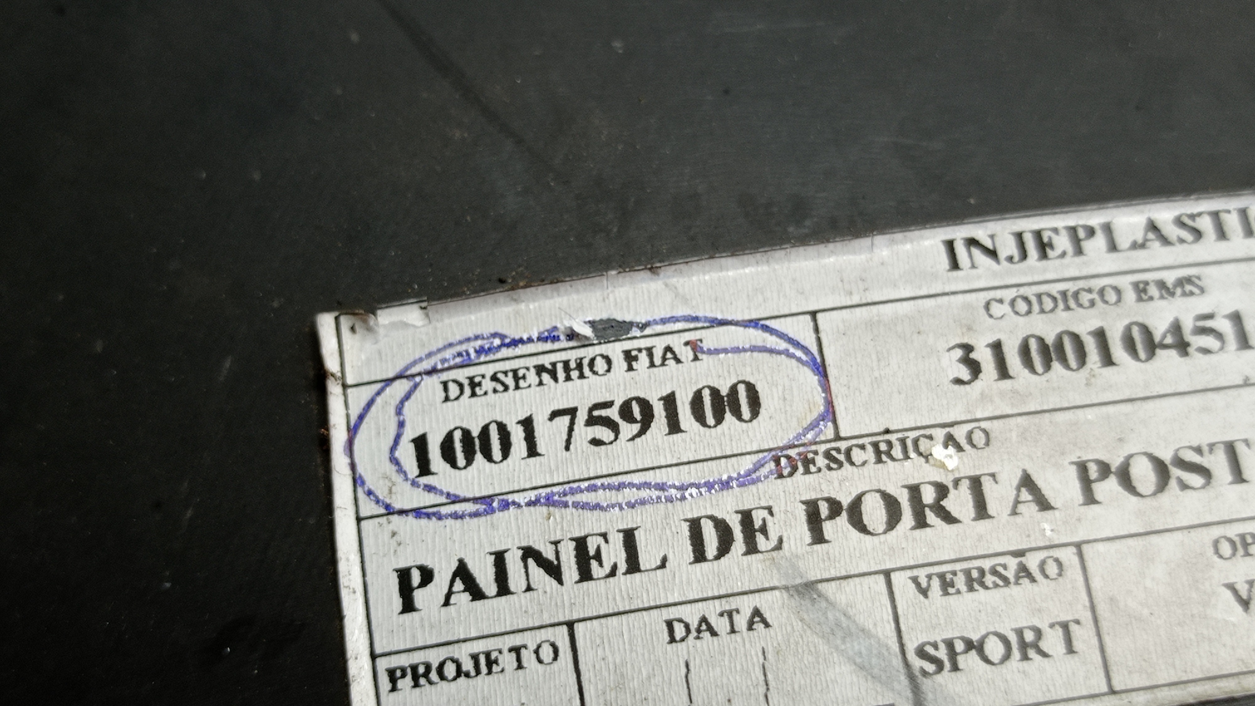 Forro De Porta Traseiro Esquerdo Fiat Punto 2009 3
