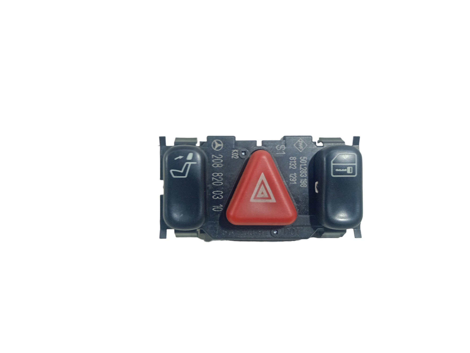 Botão Pisca Alerta Mercedes C180 1998  Preto
