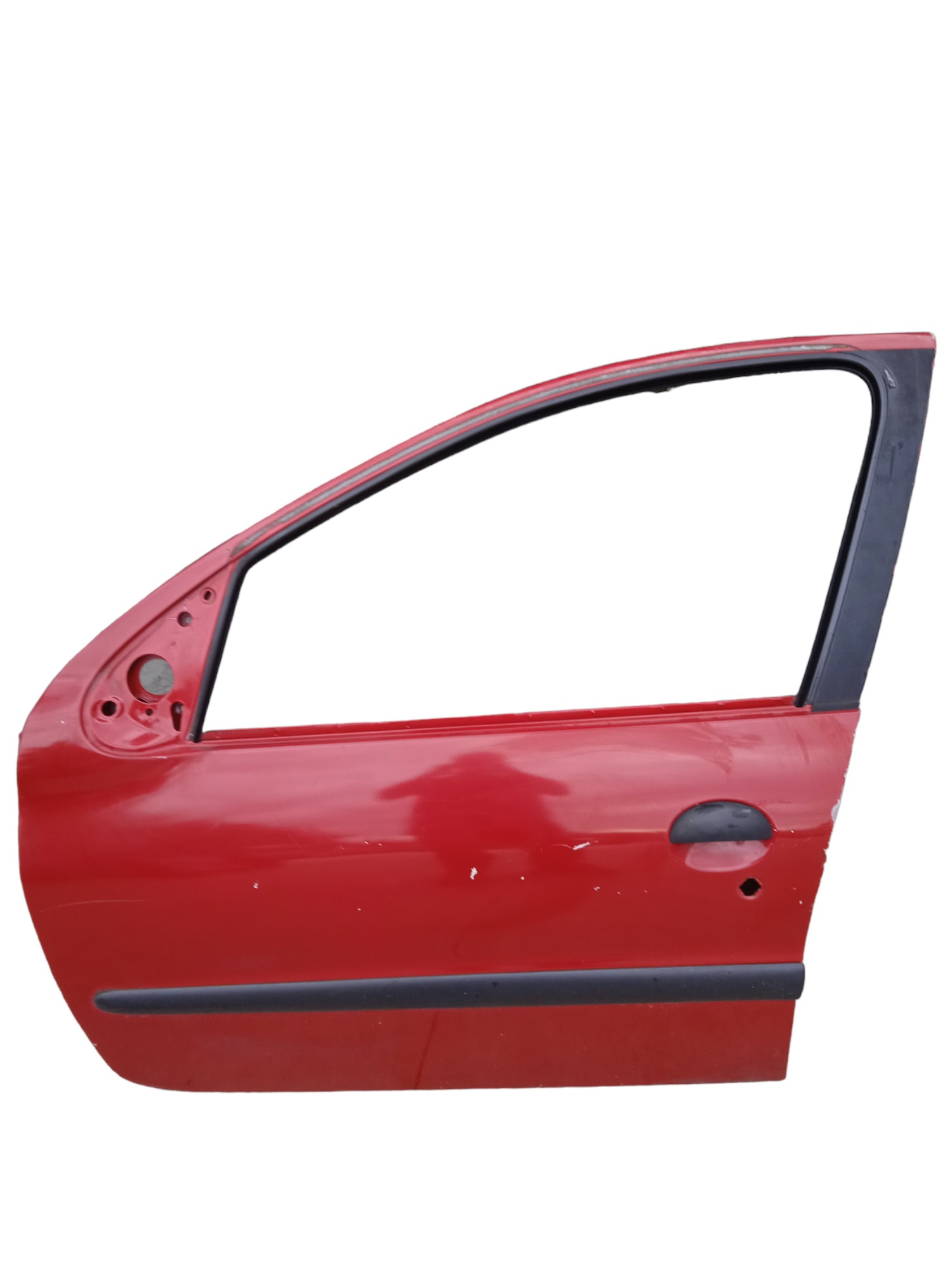 Porta Esquerda Peugeot Hoggar,206,207 2013 Usado C/detalhe  – Dianteira – Esquerda – Vermelha