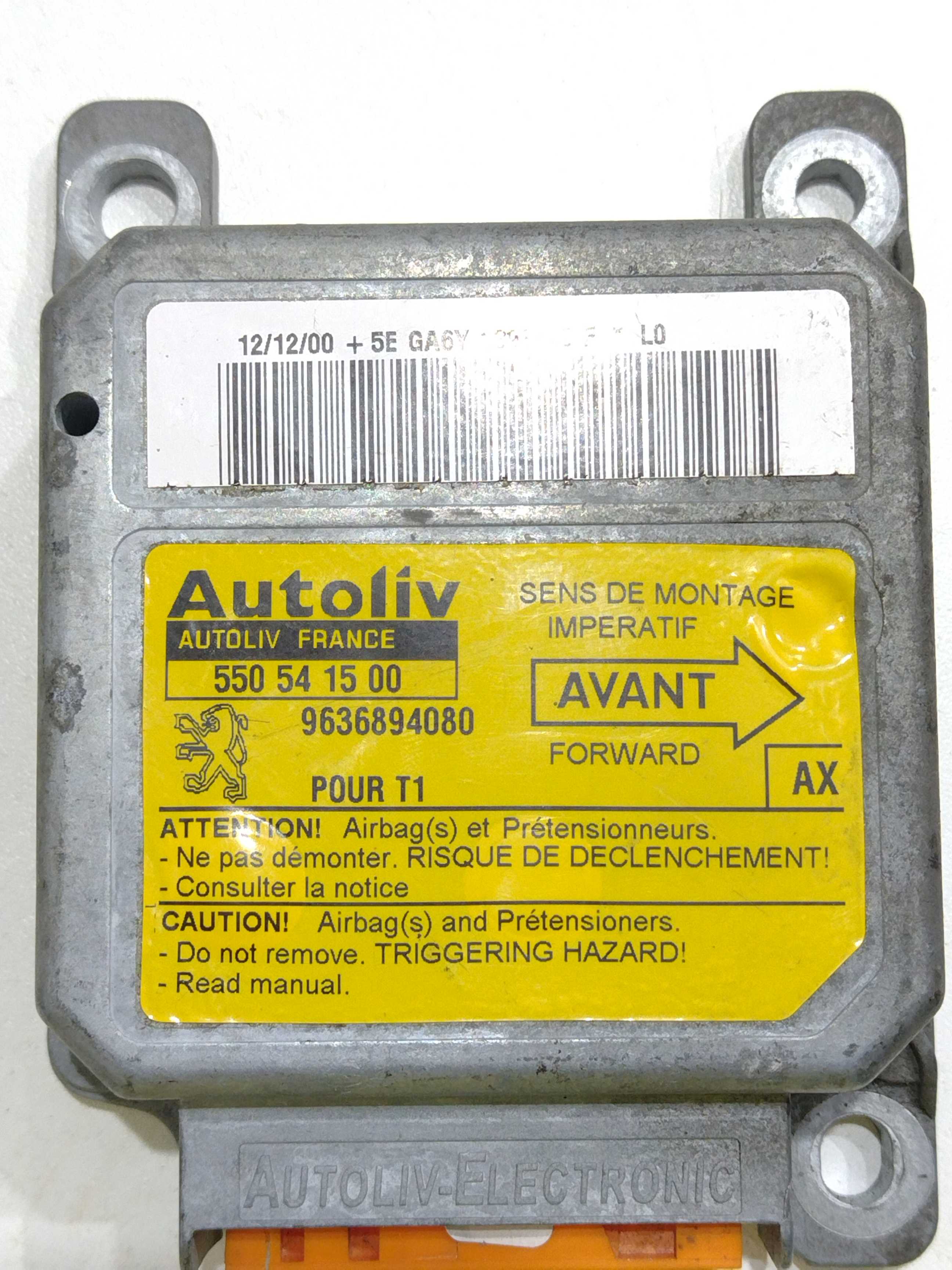 Módulo Airbag Peugeot 206 2001 1.6 2